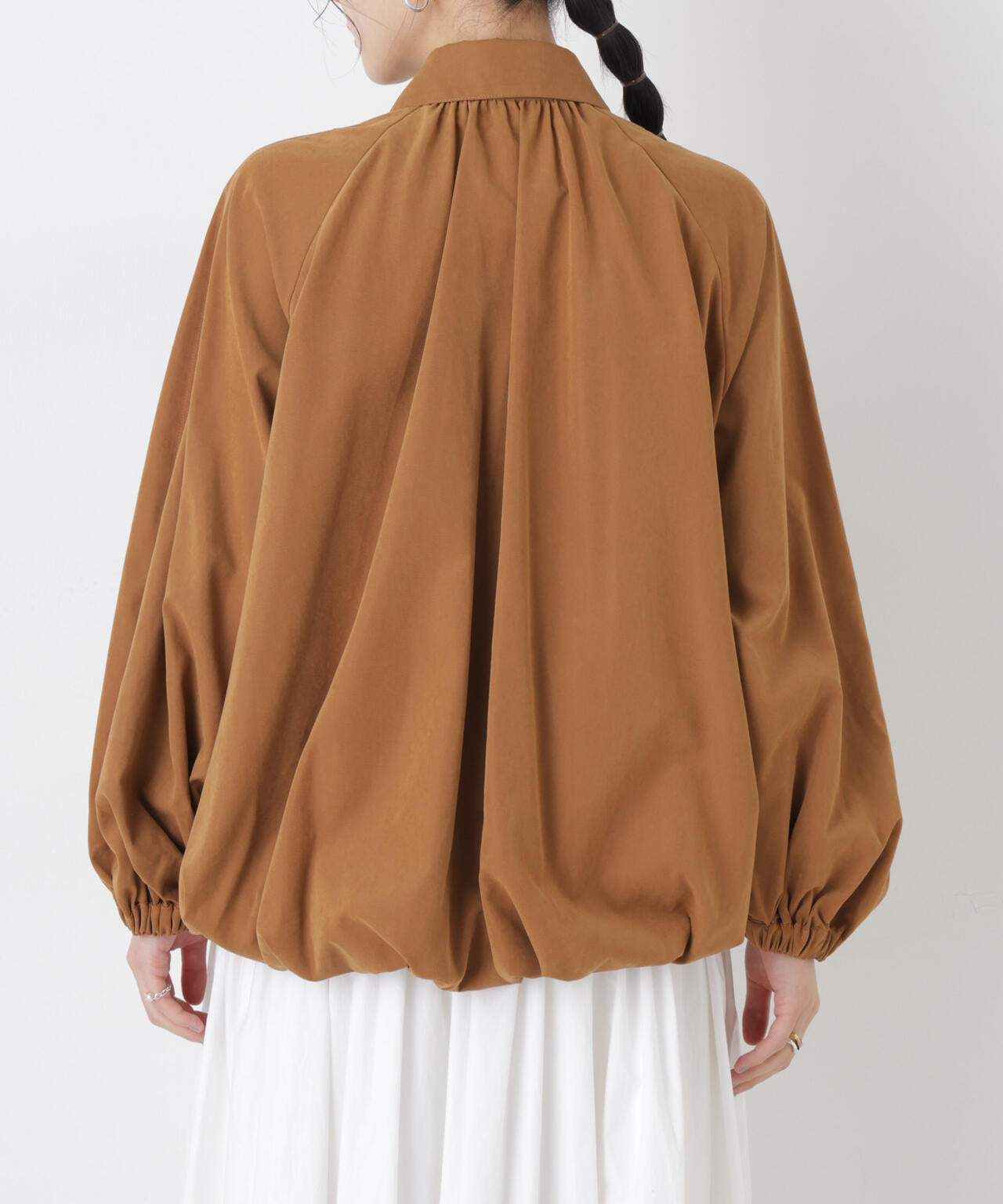 ライトスエードギャザーバルーンブルゾン