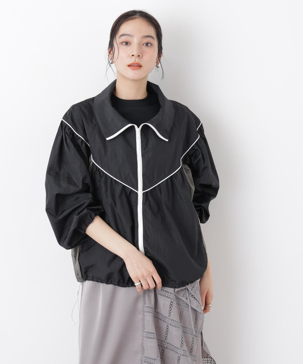 シアーライトギャザーブルゾン