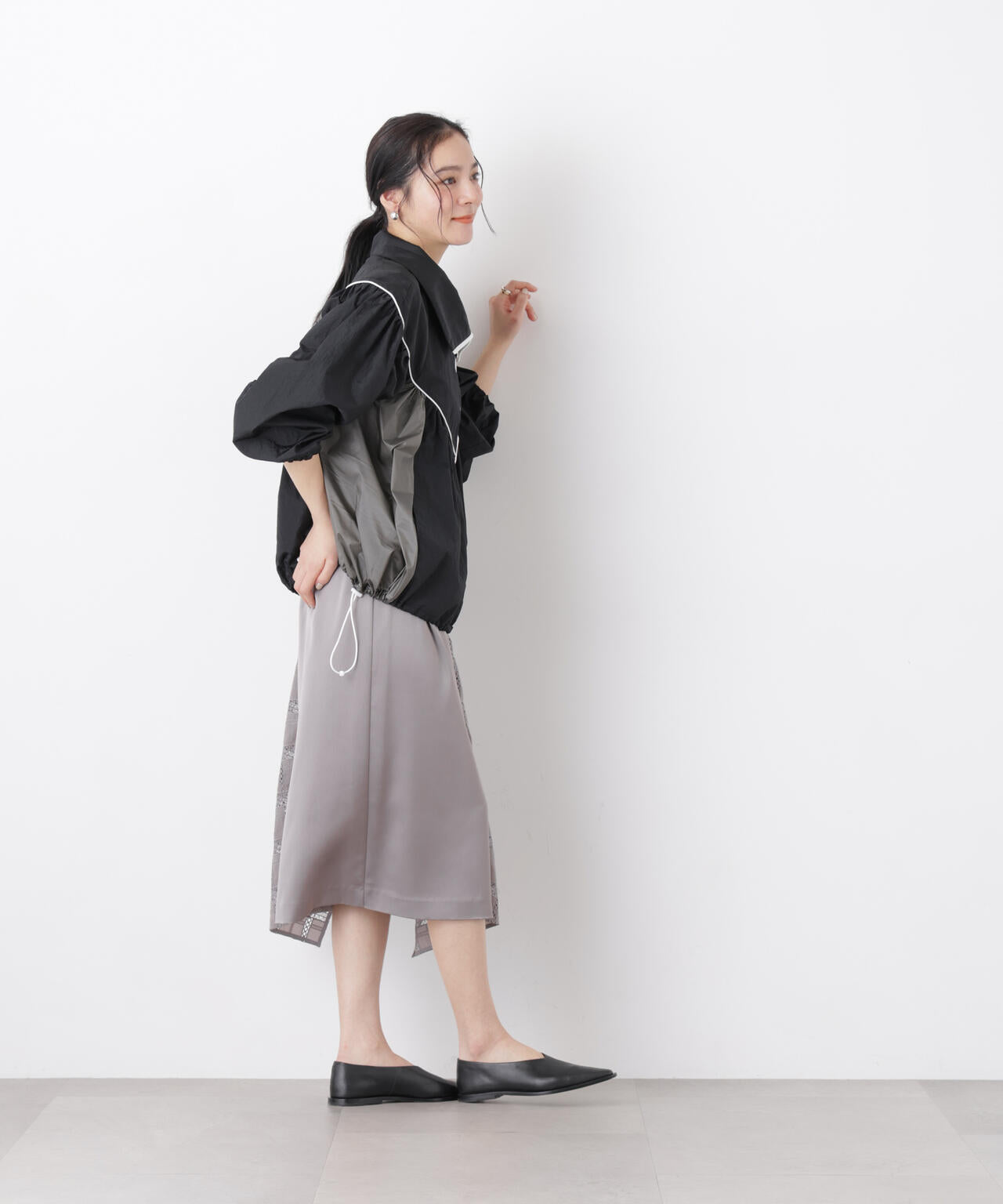 シアーライトギャザーブルゾン