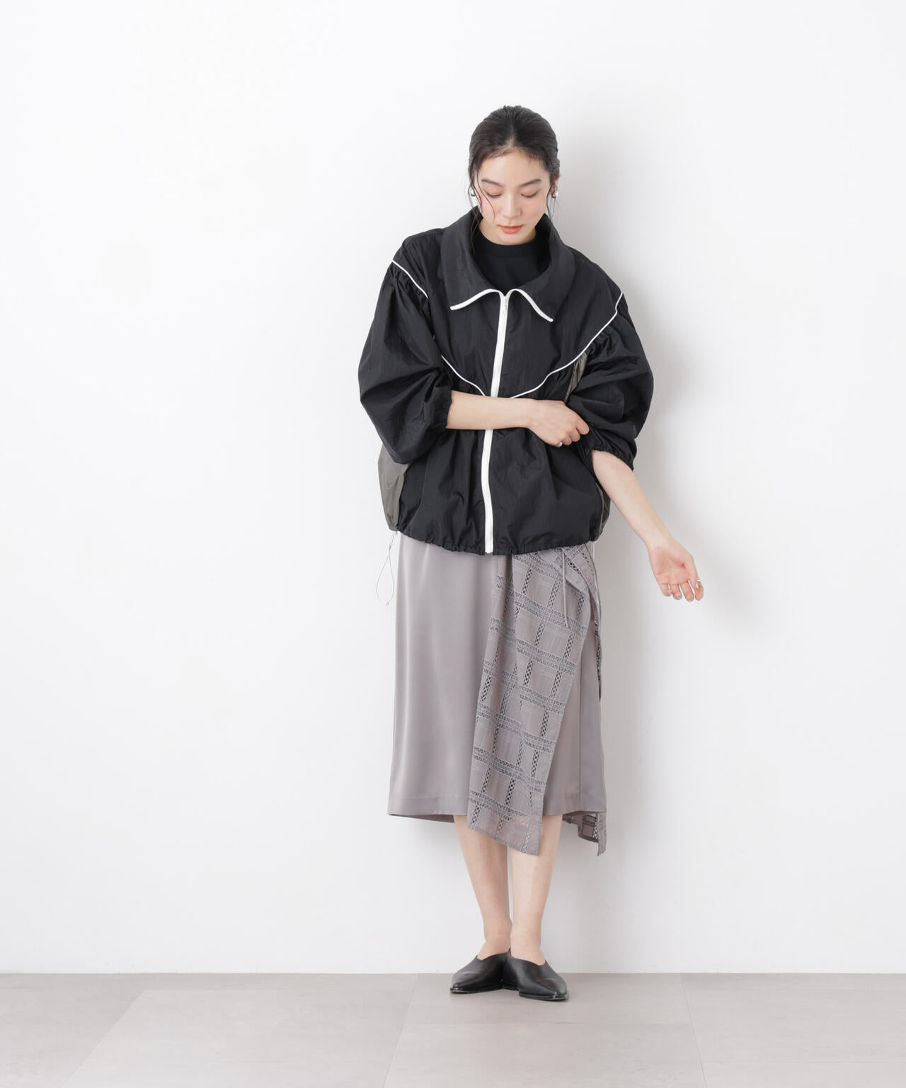 シアーライトギャザーブルゾン