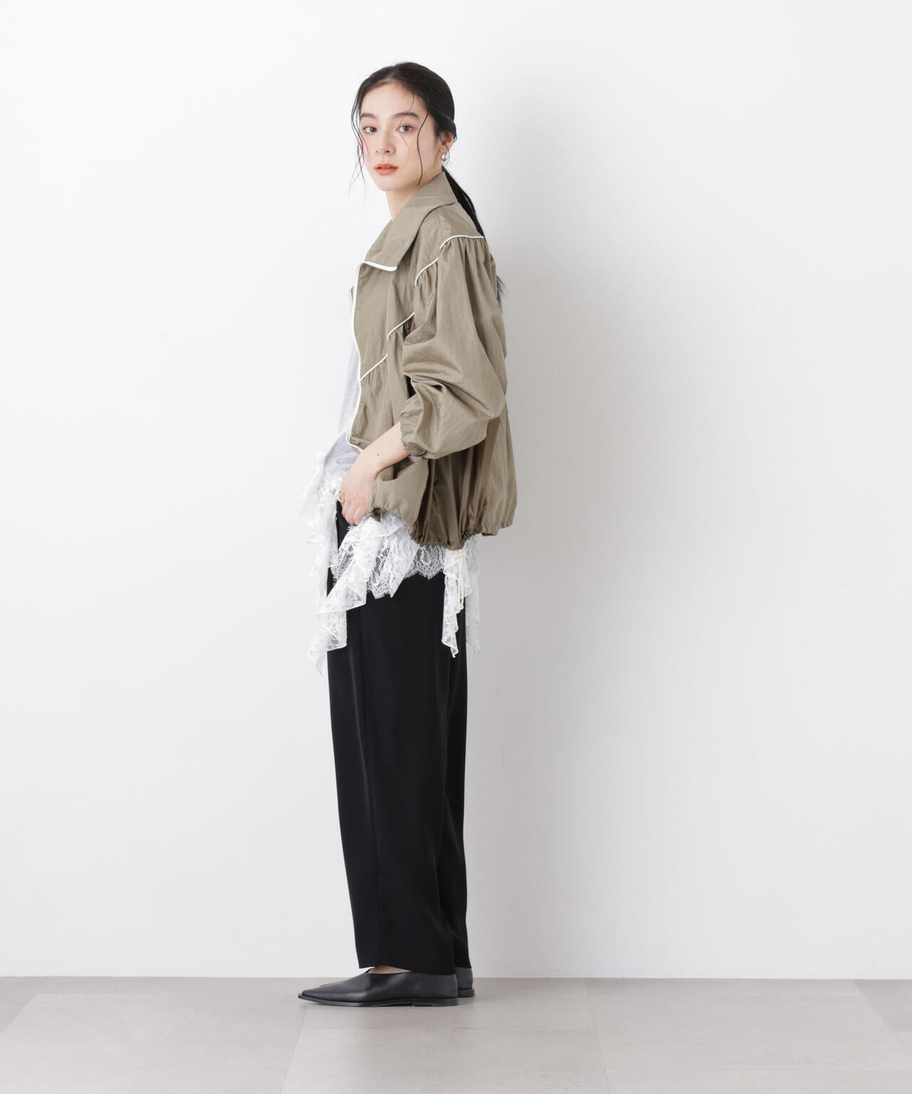 シアーライトギャザーブルゾン