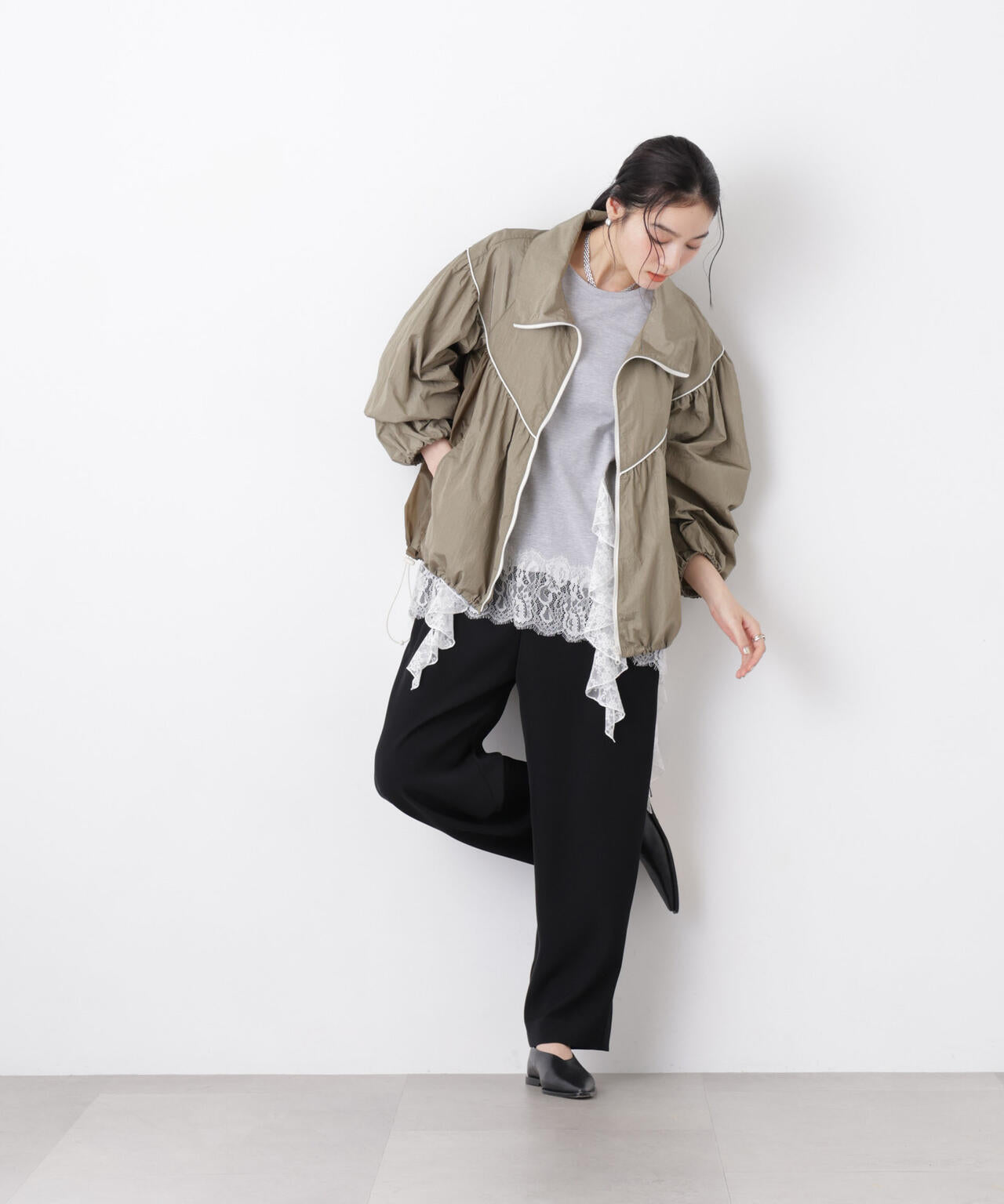 シアーライトギャザーブルゾン