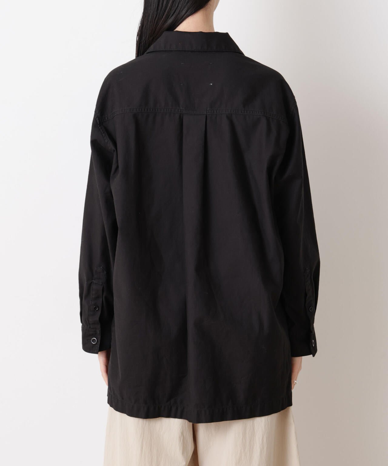 「STEVELOUR」コットンレースアップチュニックシャツ