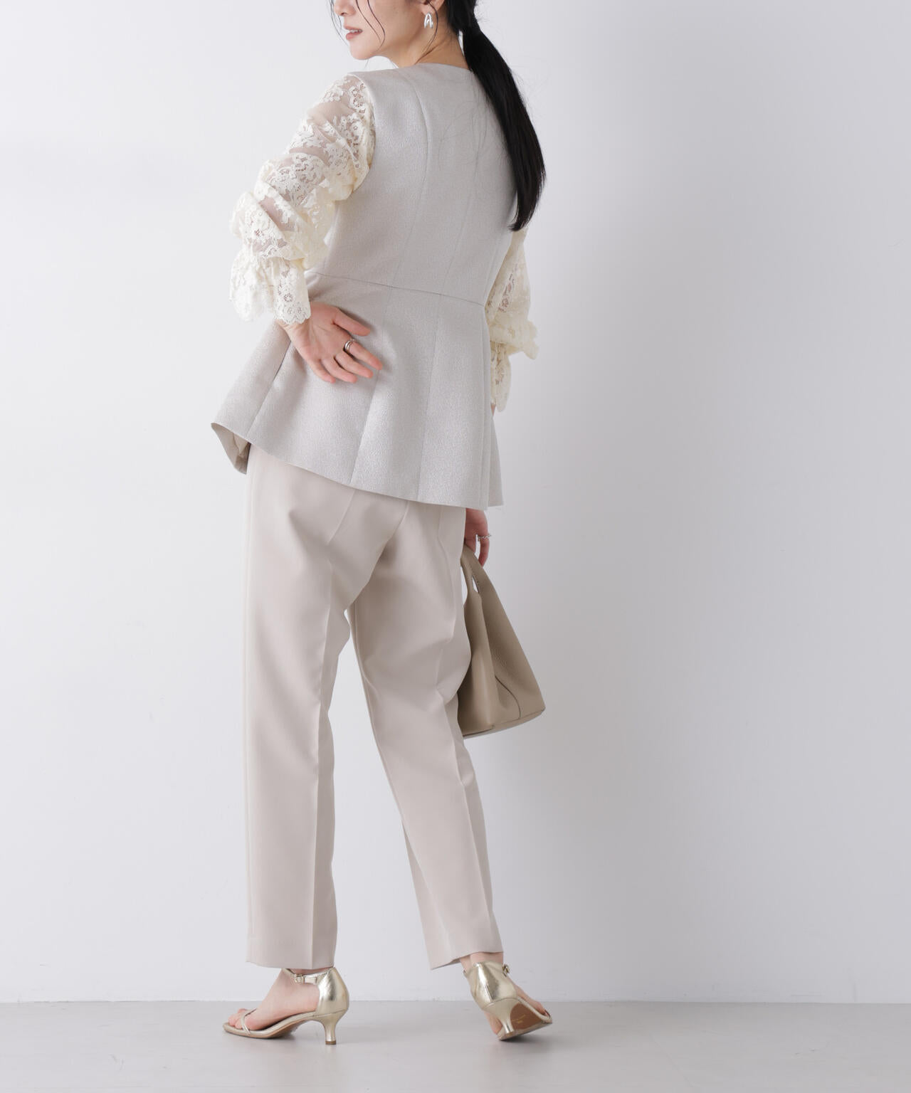 ジャガードペプラムジレ(セットアップ可)