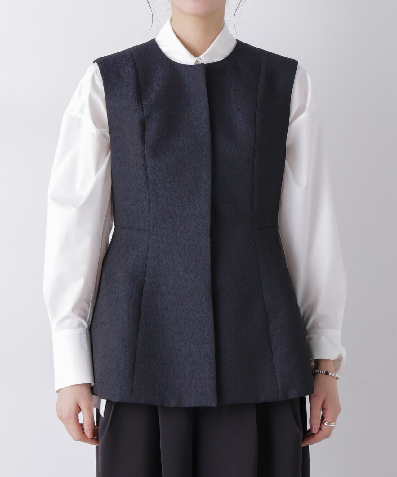 ジャガードペプラムジレ(セットアップ可)