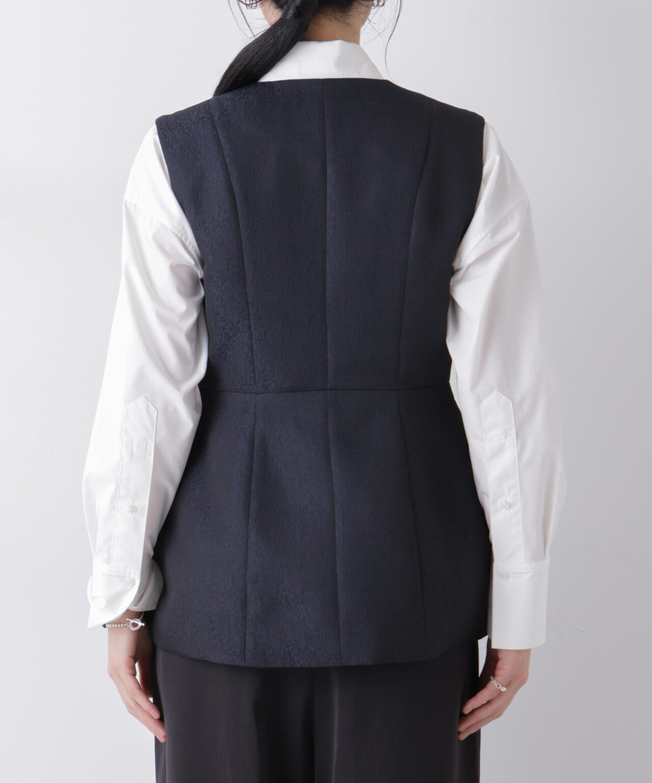 ジャガードペプラムジレ(セットアップ可)