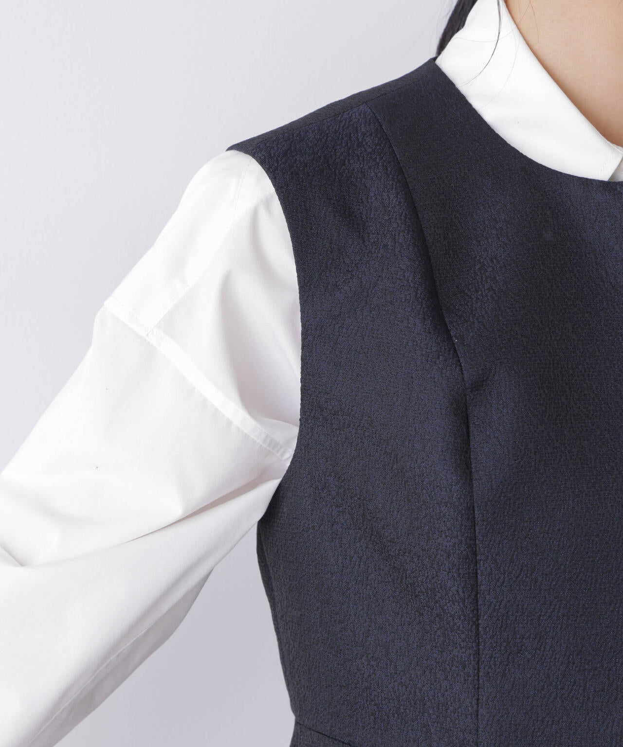 ジャガードペプラムジレ(セットアップ可)