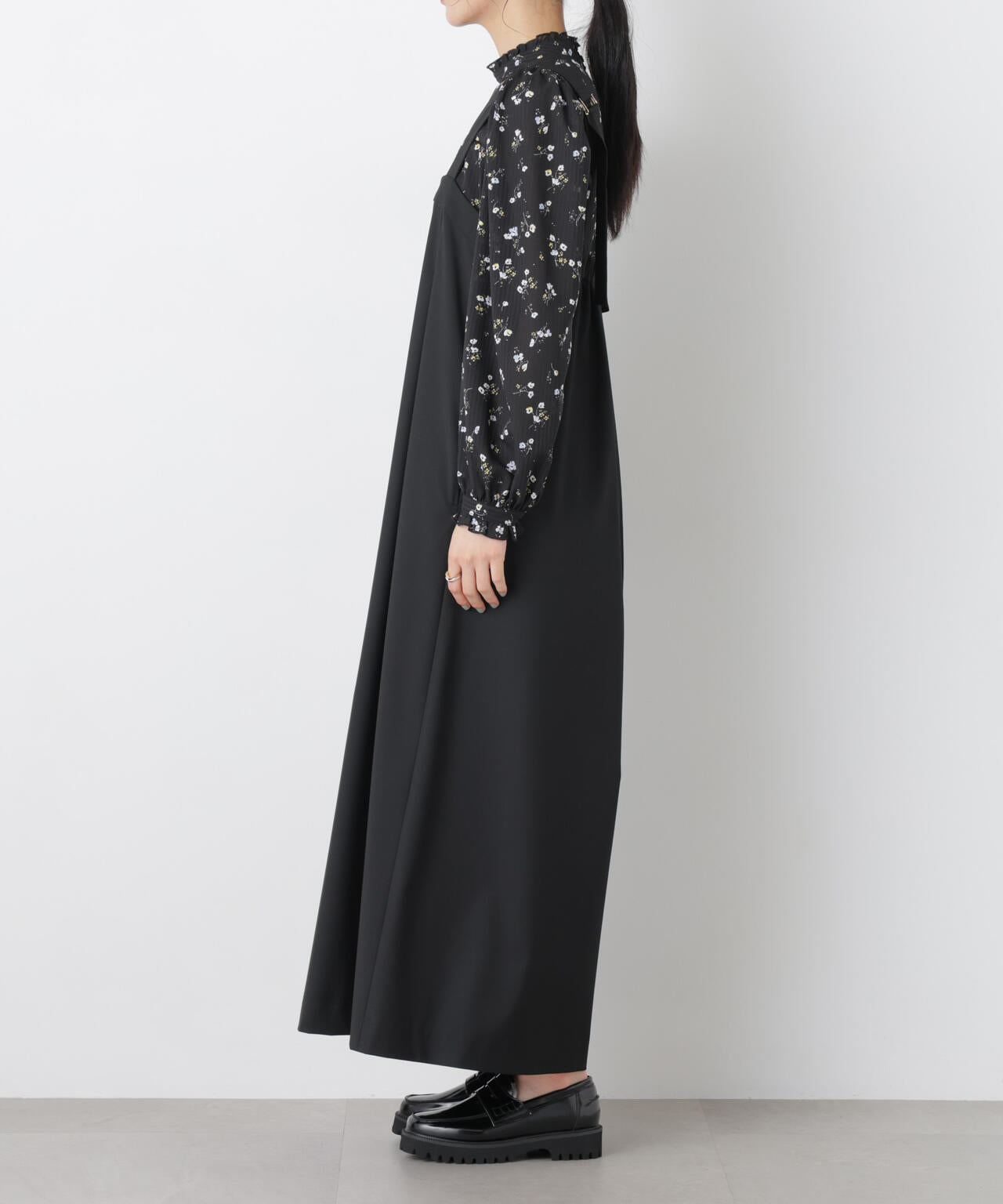 ワイドフレアサロペット