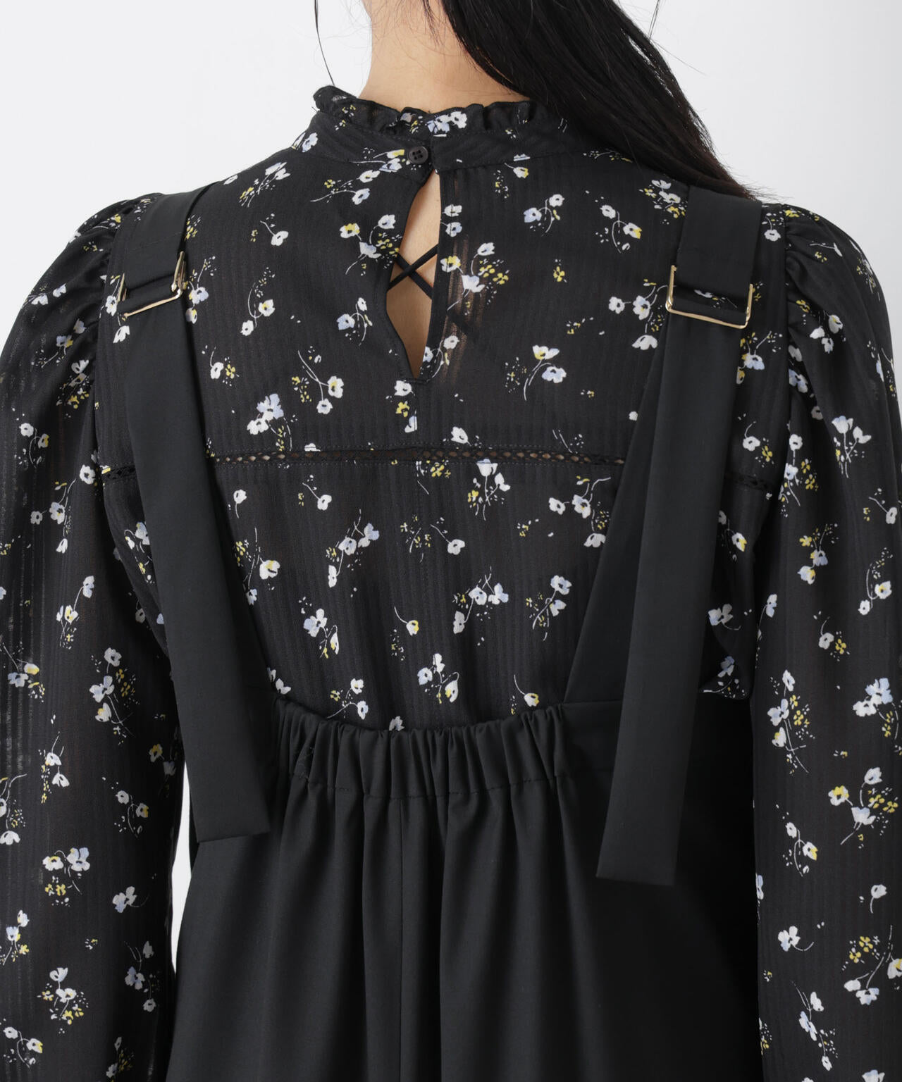 ワイドフレアサロペット