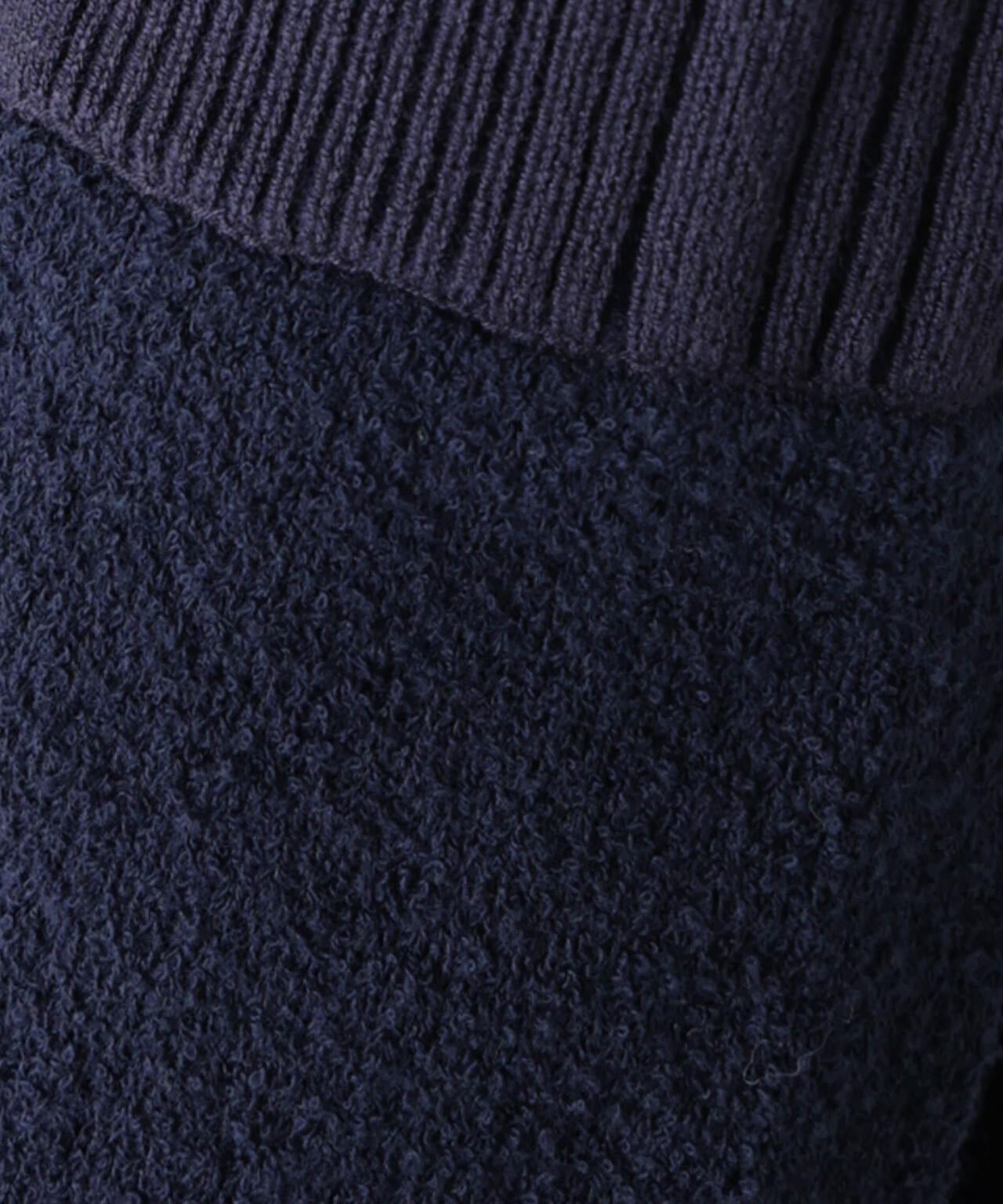 衿付きランダムリブニットワンピース