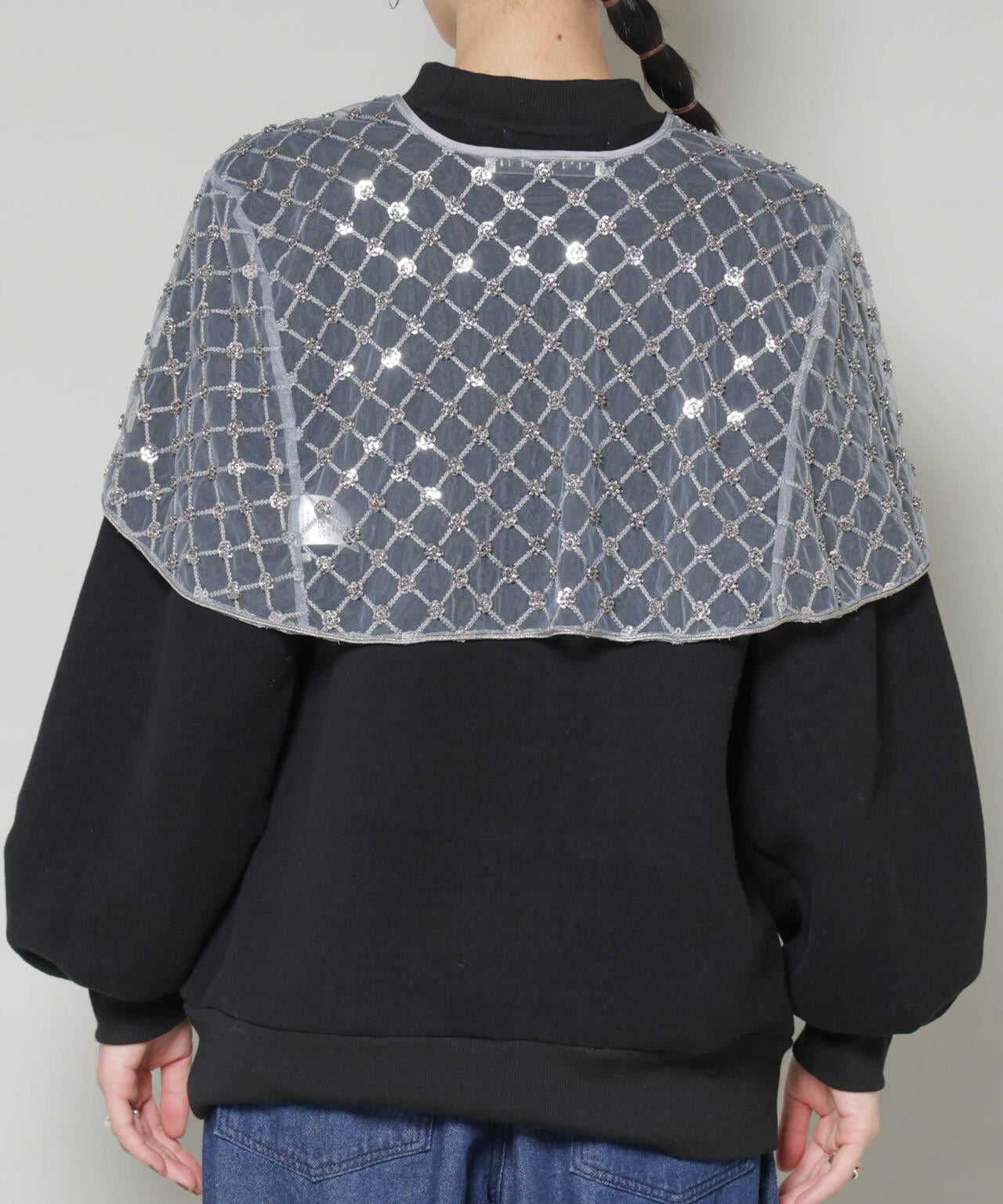 スパンコールビーズ刺繍ボレロストール