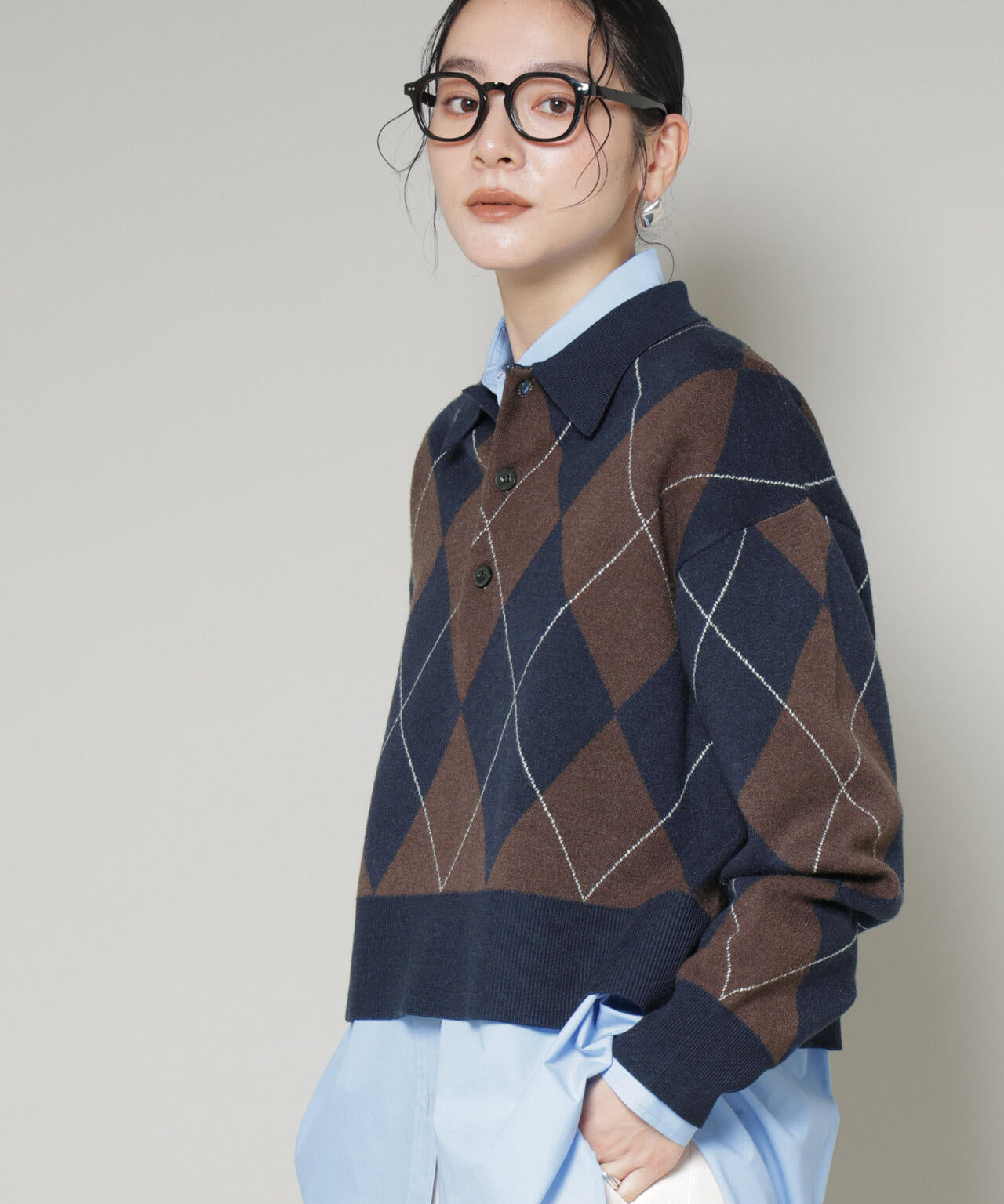 アーガイルワイドポロニット