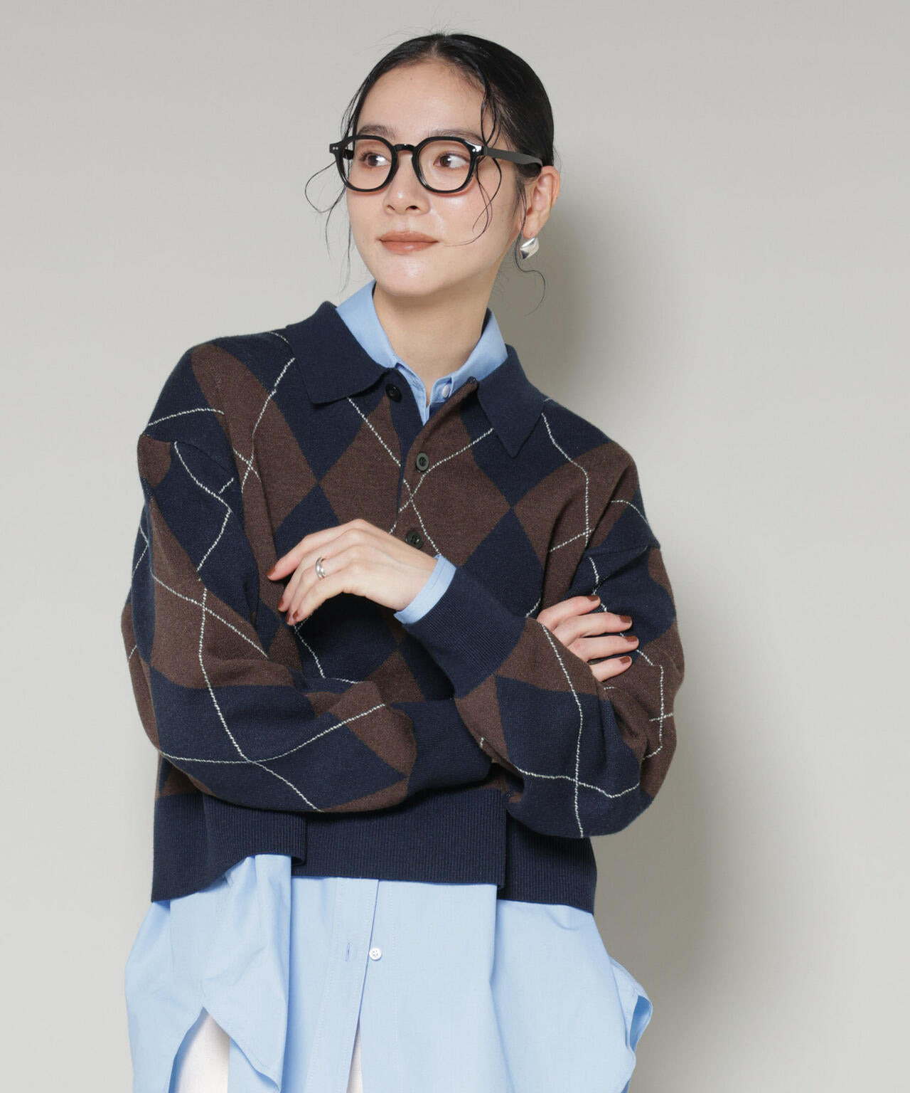 アーガイルワイドポロニット