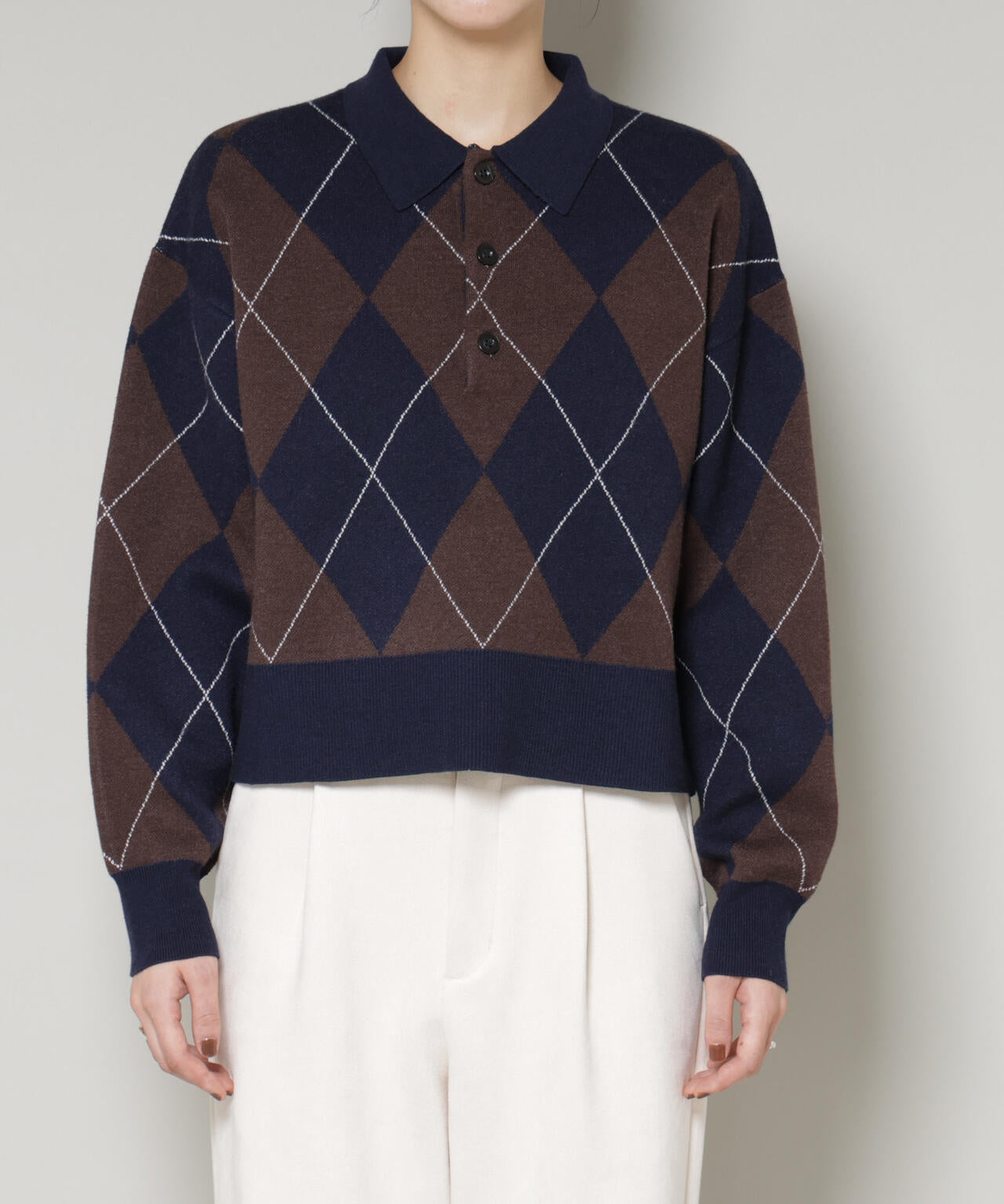 アーガイルワイドポロニット