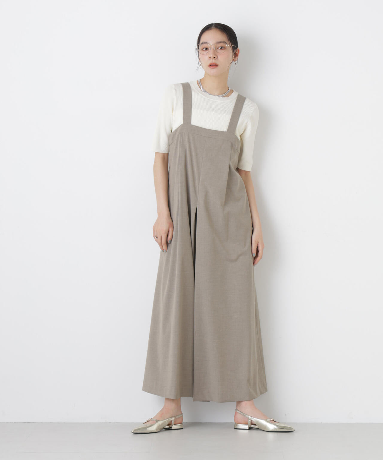 ウォッシャブルハイツイスト五分袖リブニット