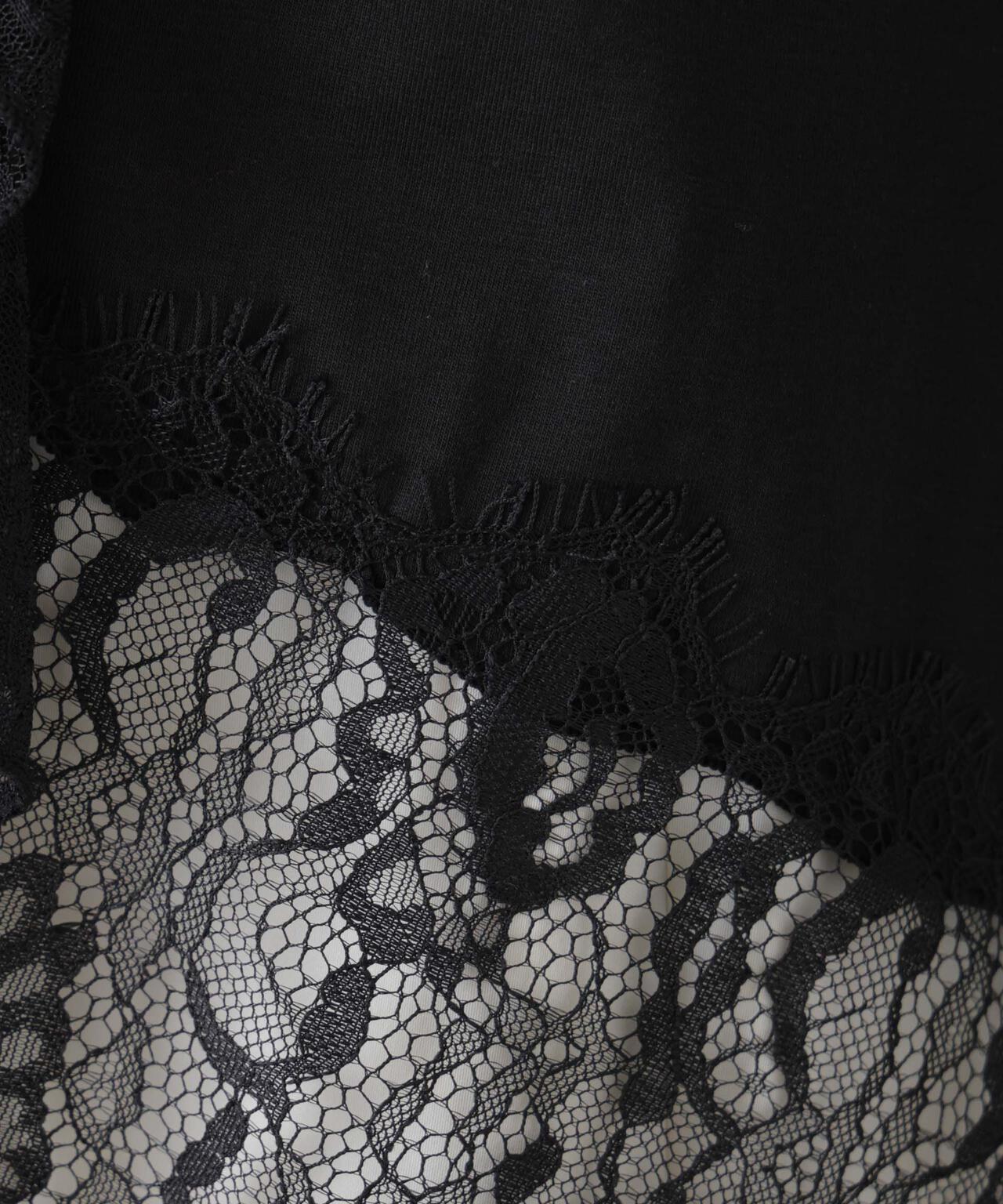 レースラッフルヘムカットトップス