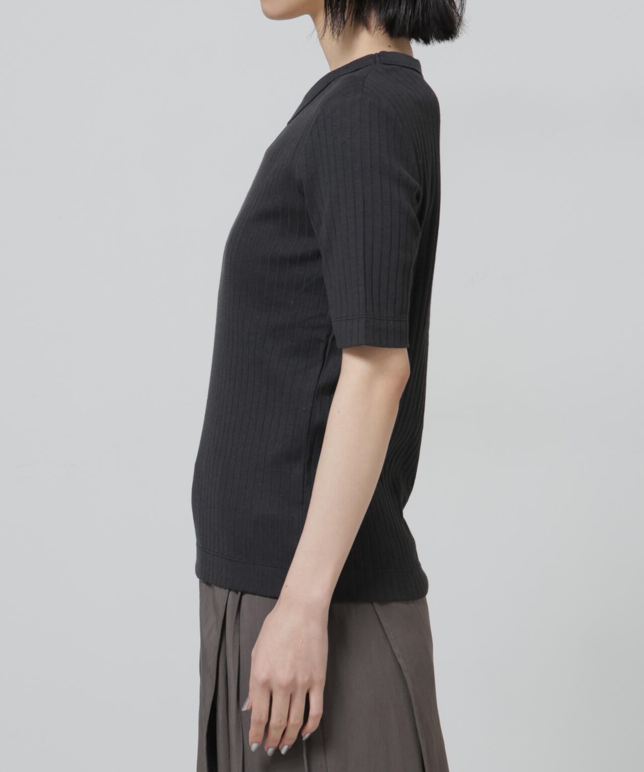 Anti Soaked(R) 汗染み防止クルーネックリブTシャツ