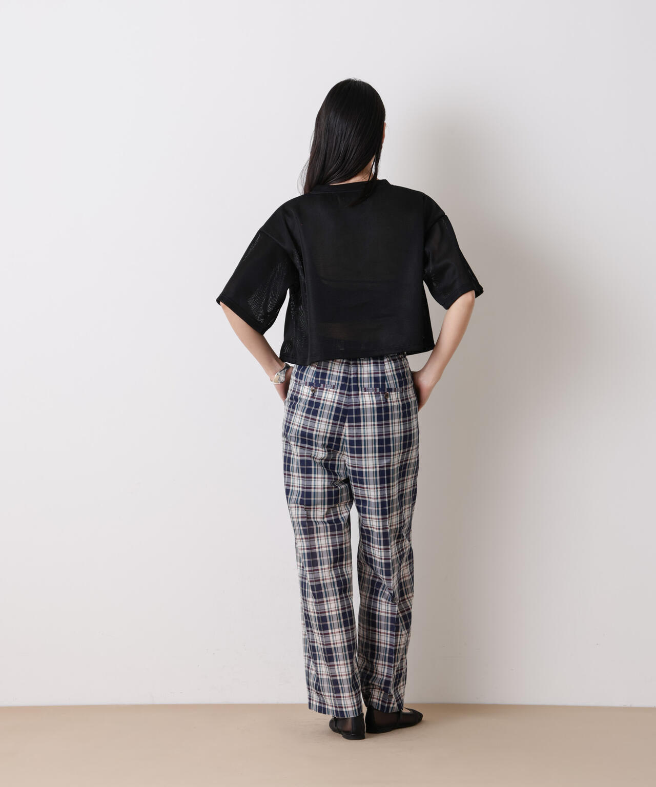 「STEVELOUR」シアーメッシュショートトップス(セットアップ可)