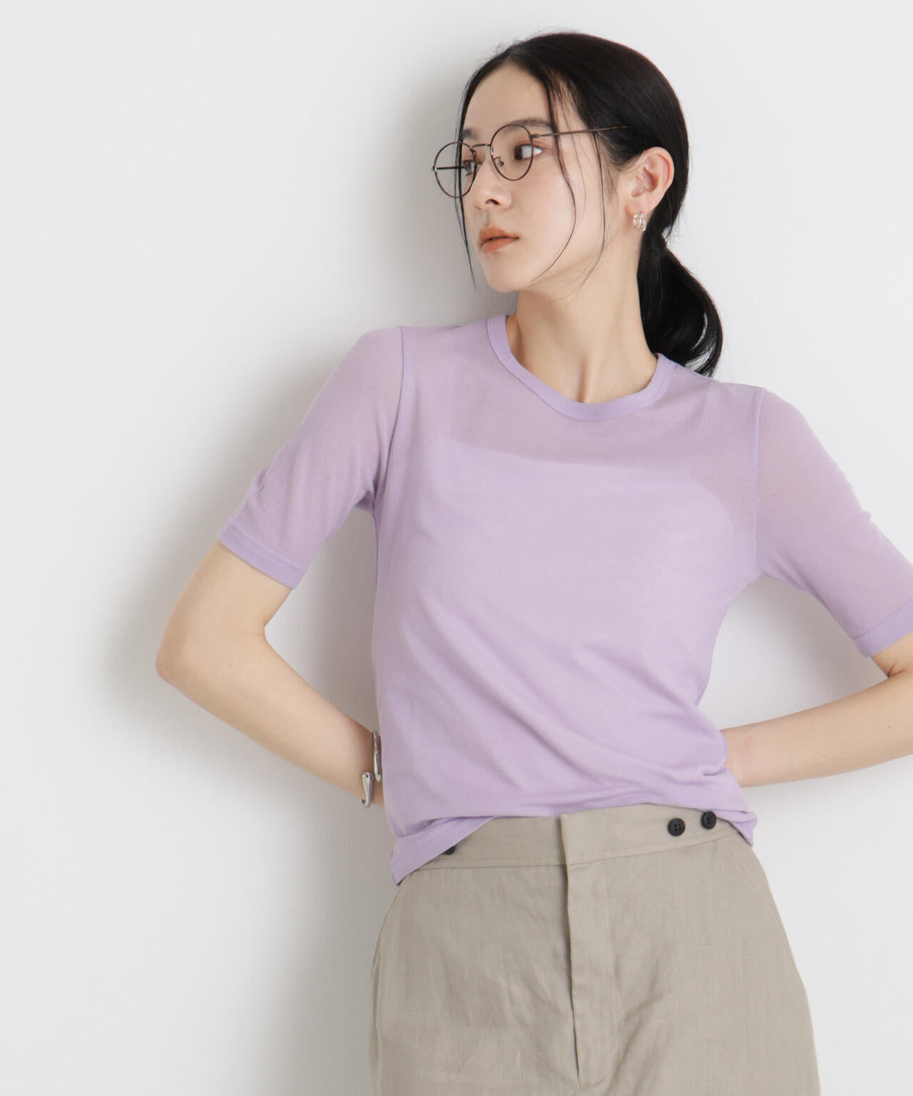 シアーツイストフライスTシャツ