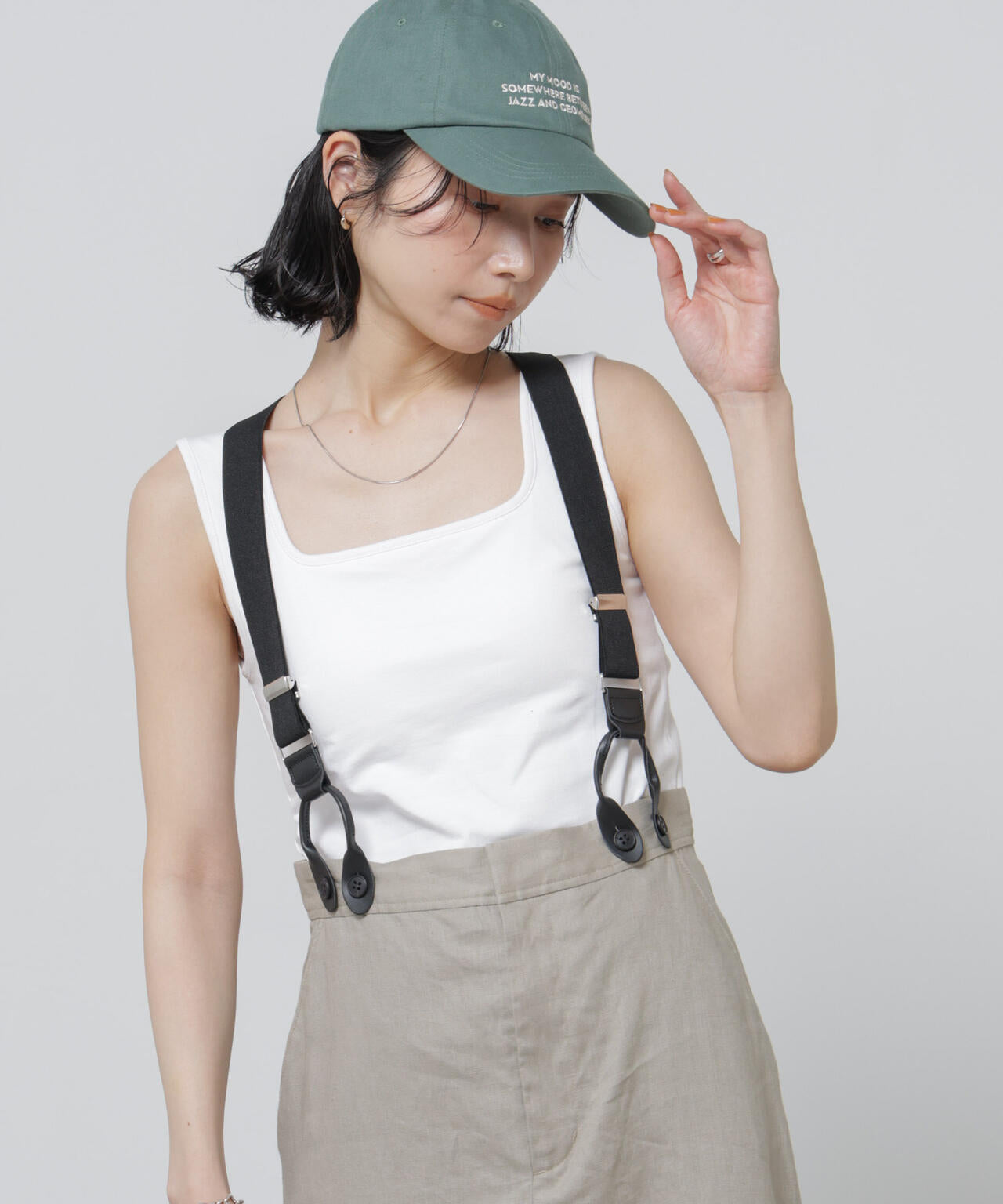 Anti Soaked(R) 汗染み防止カップ付きタンクトップ