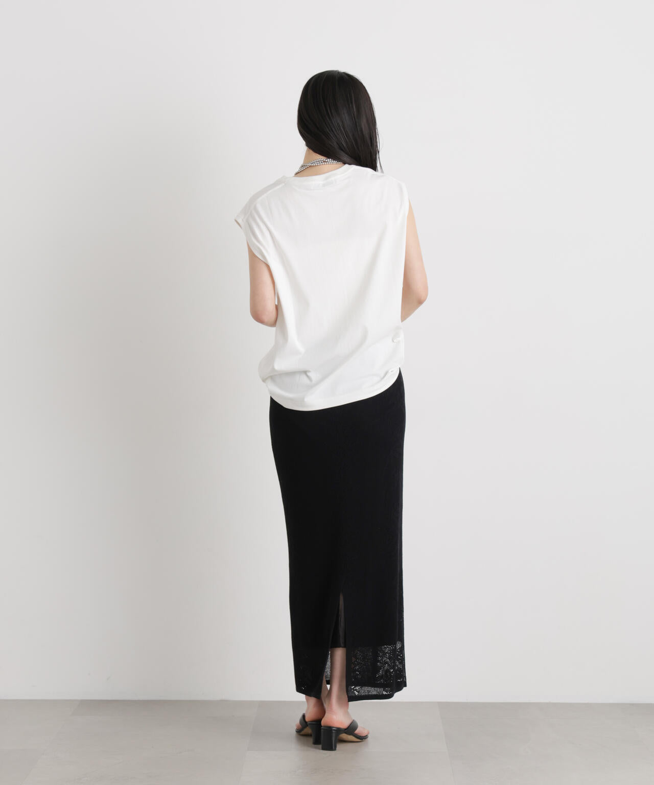 MINERALTEX(TM)ロゴプリントノースリーブTシャツ