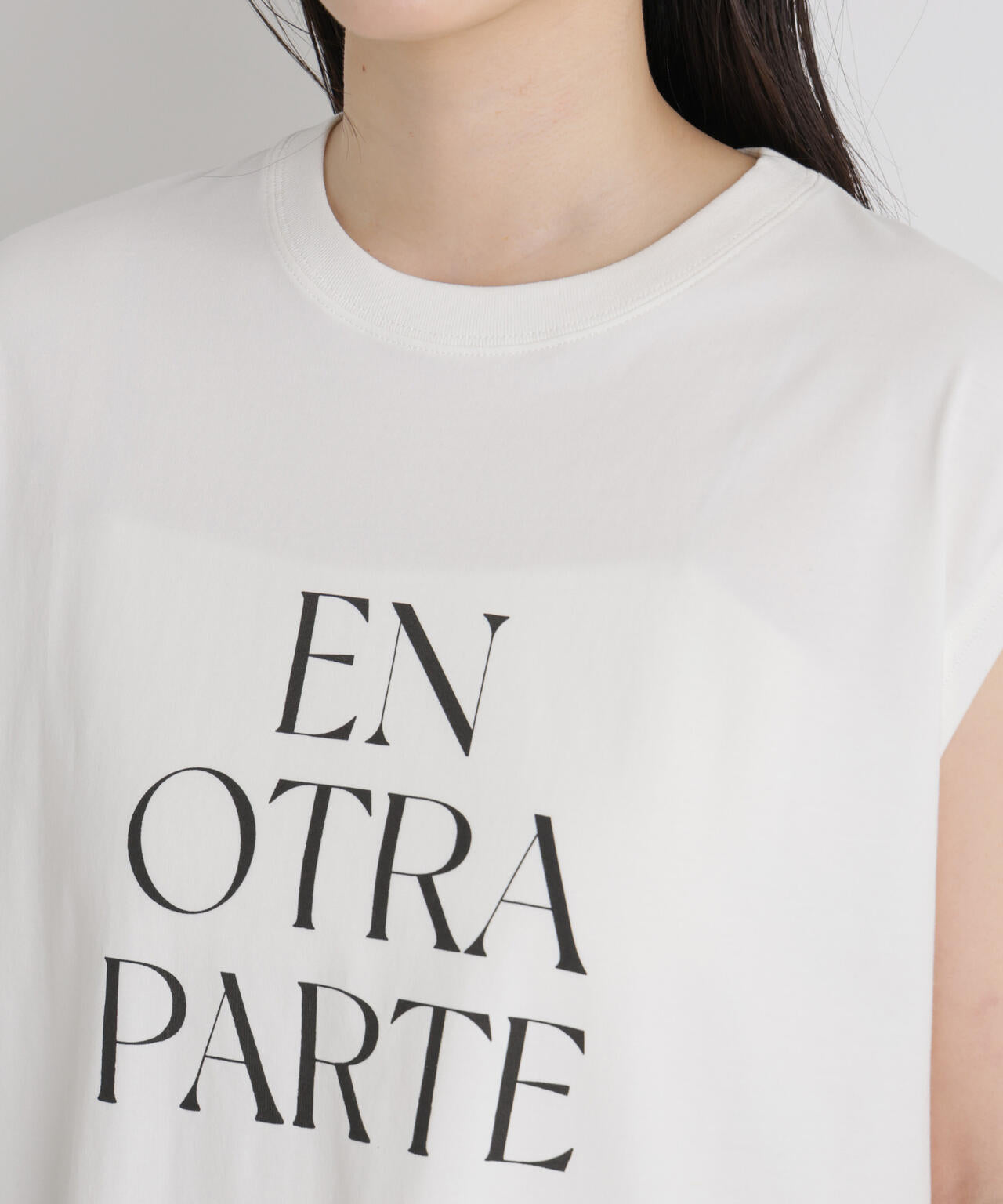 MINERALTEX(TM)ロゴプリントノースリーブTシャツ | NANO universe