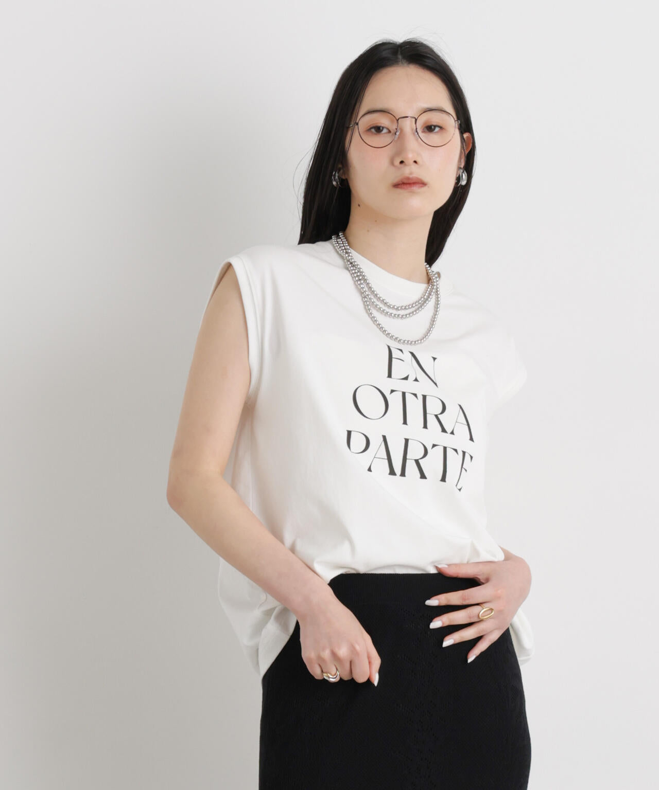 NFC × [sn] リフモン ノースリーブTシャツ(ユニセックス) XSサイズ MINERALTEX(TM)ロゴプリントノースリーブTシャツ | NANO universe