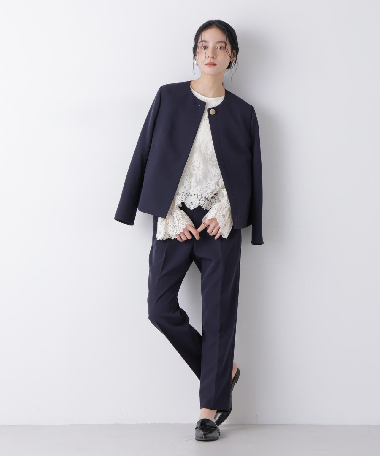 デイリーファンクション タックテーパードパンツ(セットアップ可)