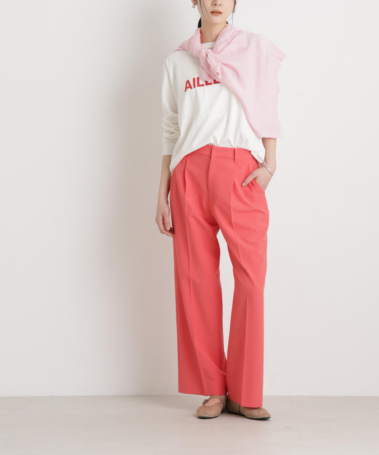 【GRACETEC】ライトファンクションタックセミワイドパンツ