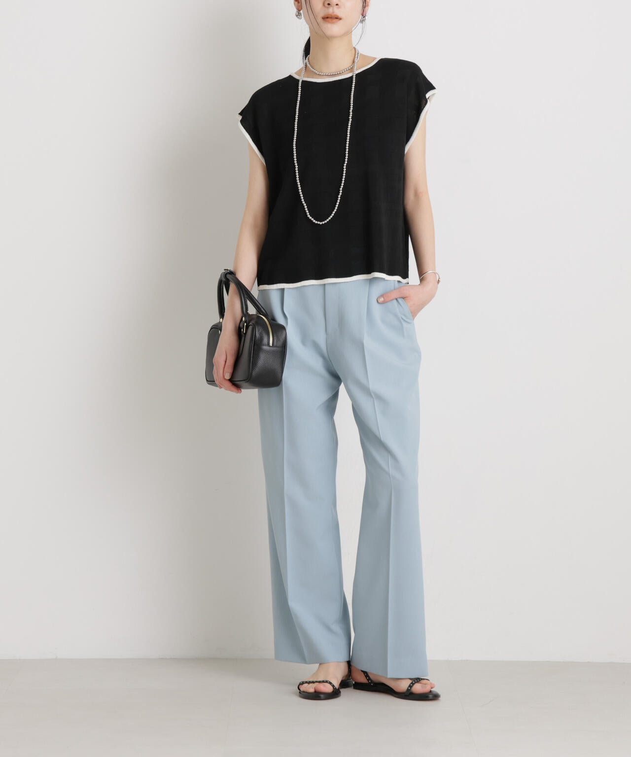 【GRACETEC】ライトファンクションタックセミワイドパンツ