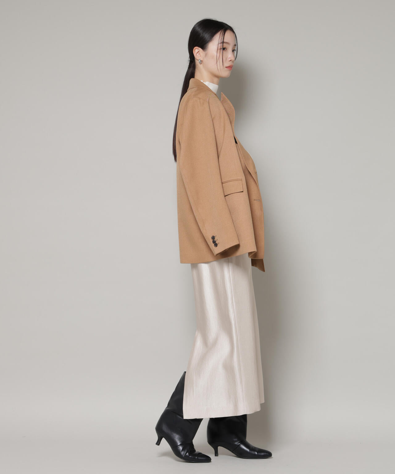 ブライトツイルサテンタイトスカート