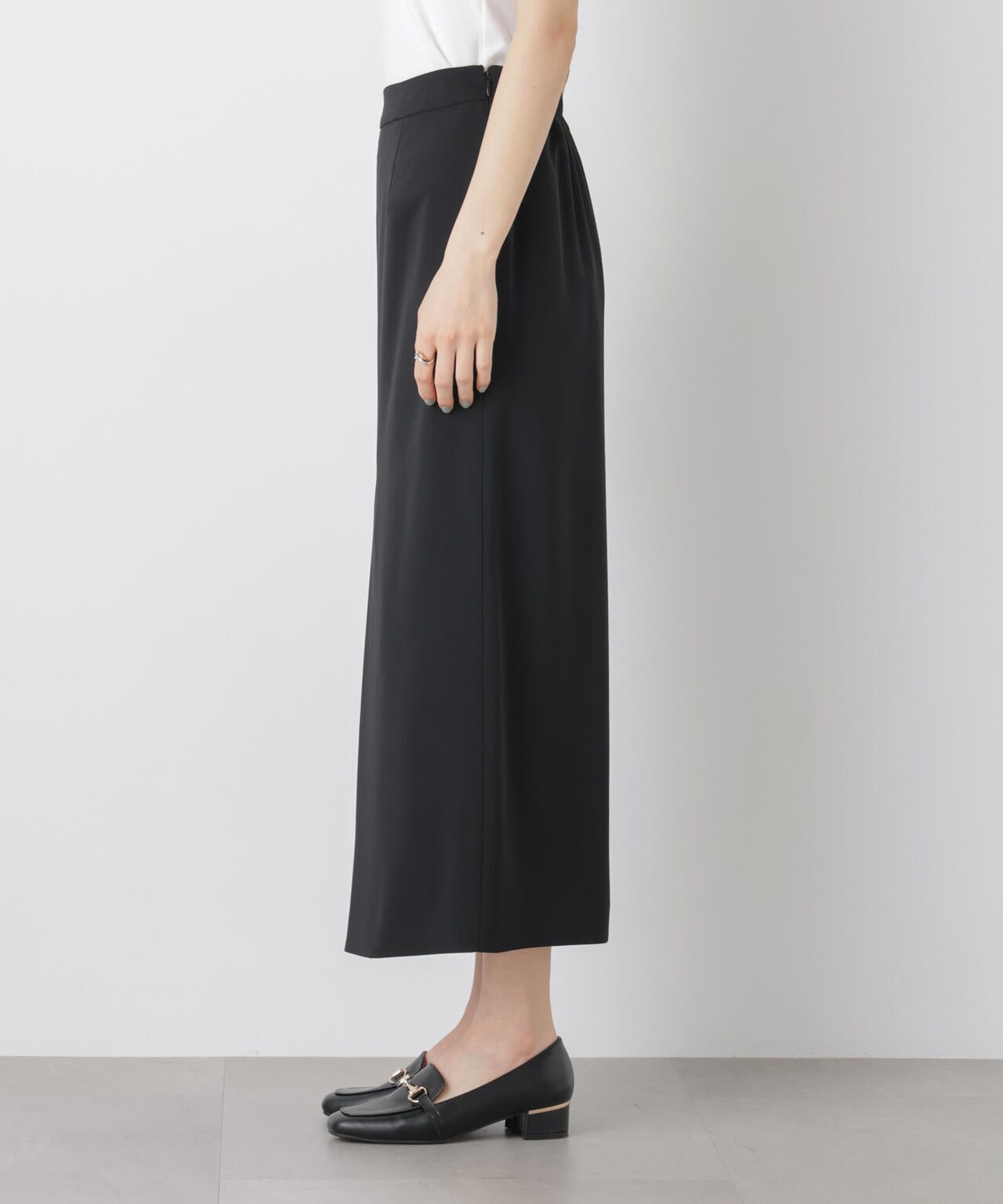 ハイツイストドライタックスリットロングスカート(セットアップ可