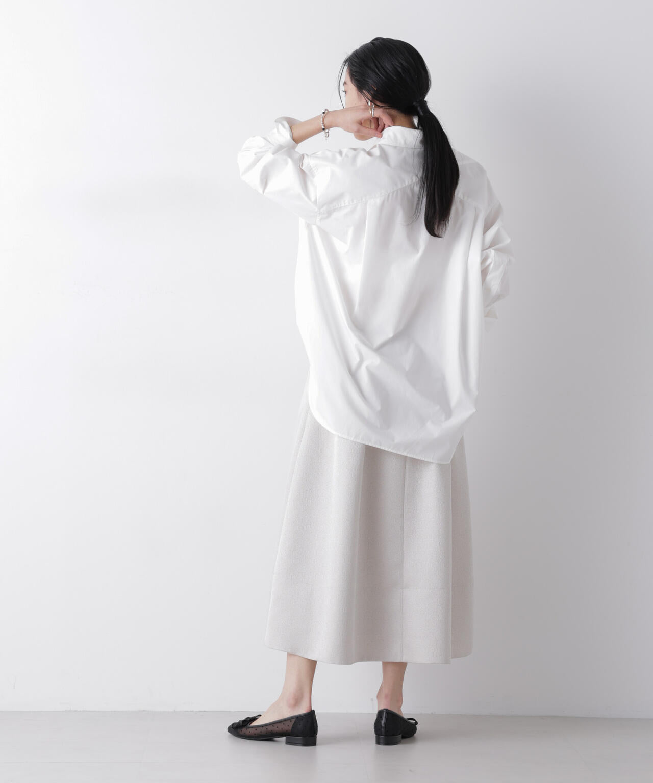 ジャガードボリュームタックスカート(セットアップ可)