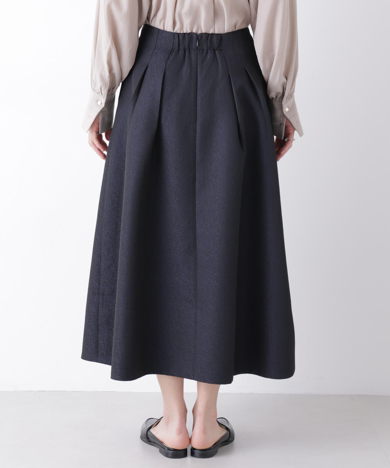 ジャガードボリュームタックスカート(セットアップ可)