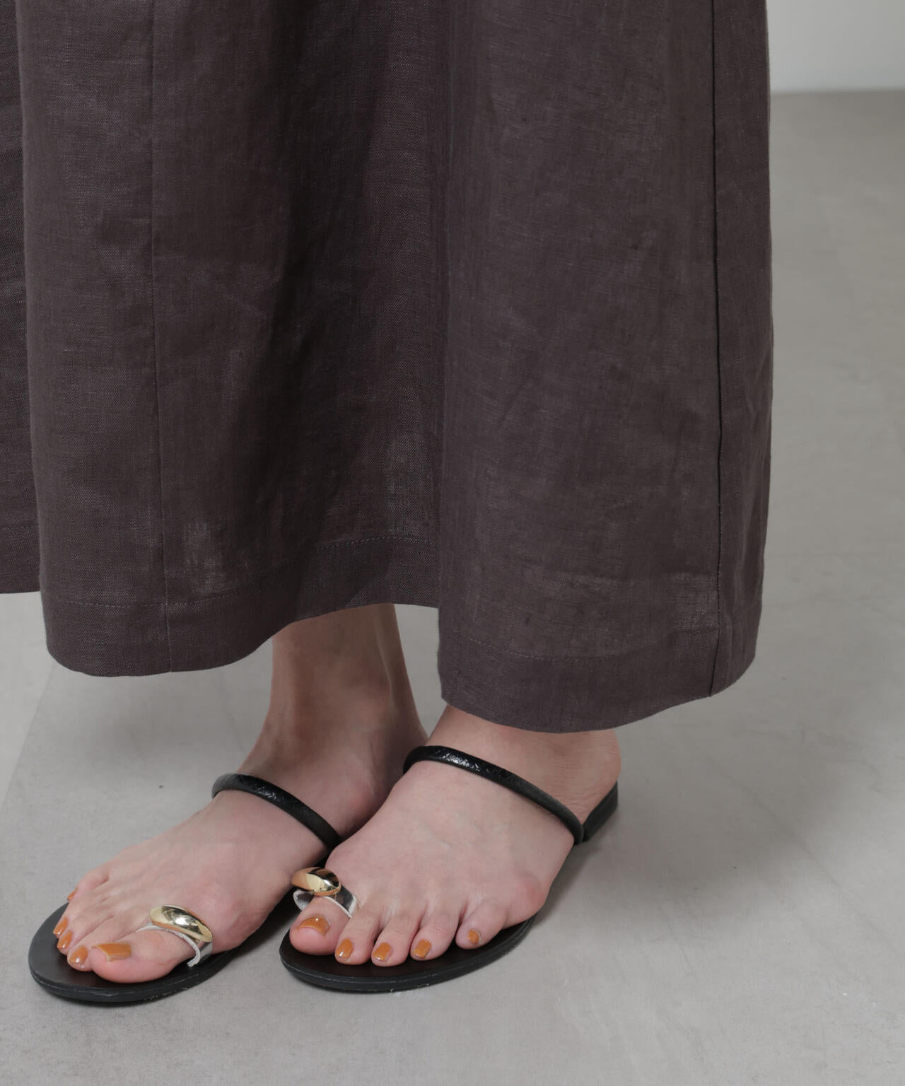 European Flax サスペンダー付きスカート(セットアップ可)