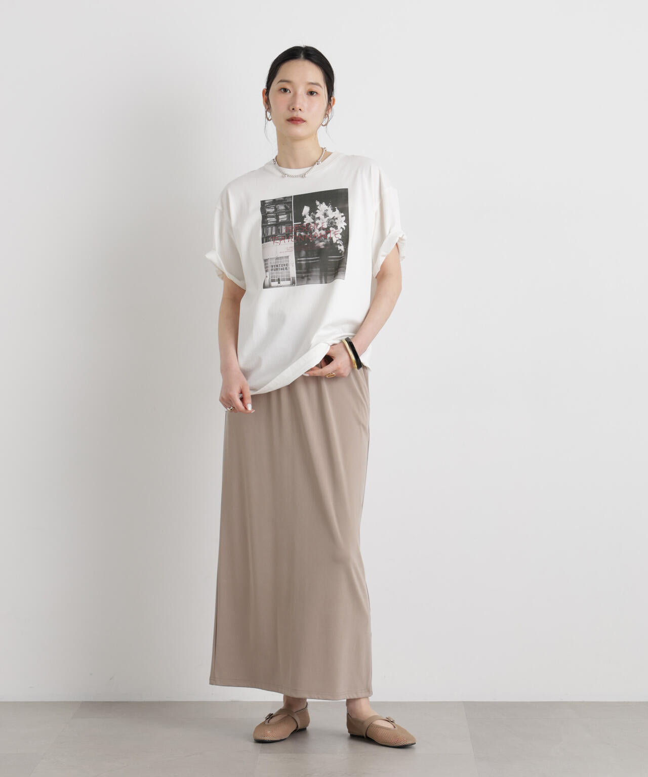 フィブリルレーヨンIラインスカート