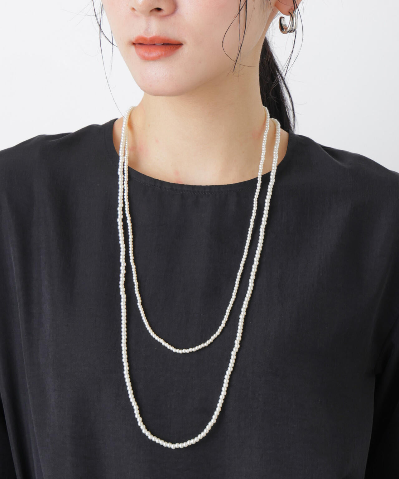 フェイクパールマルチウェイ3連ネックレス