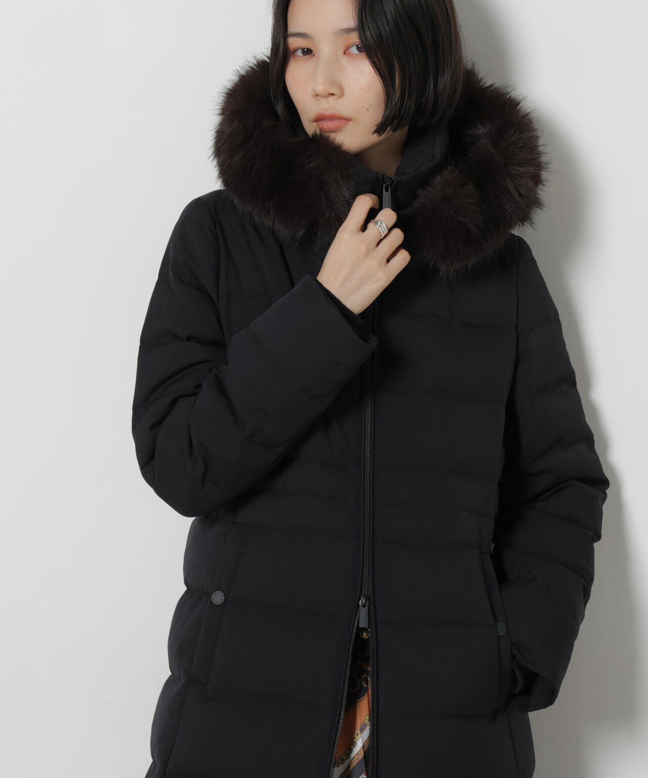 「西川ダウン(R)」ナノユニバース　サージロングダウン　ブラック　サイズL 西川ダウン(R)」サージロングダウン | NANO universe（ナノ