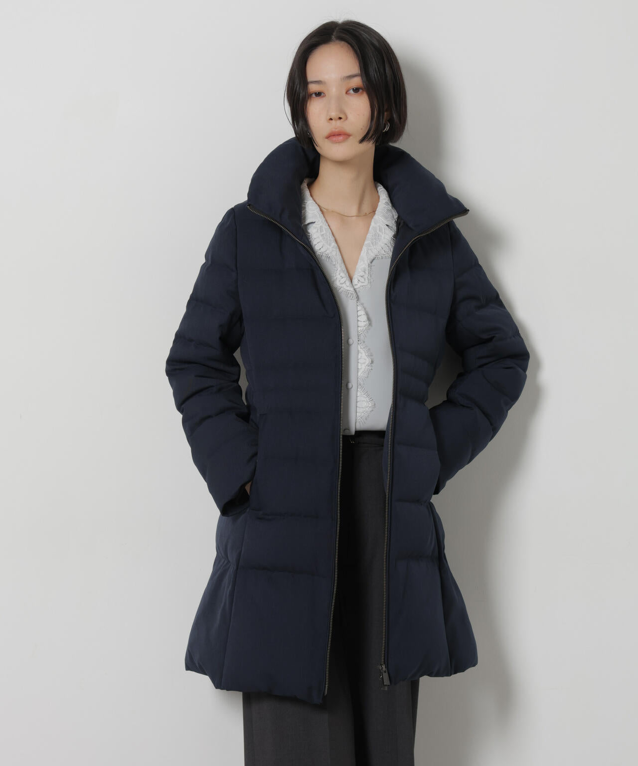新品 NANO universe ネイビー 西川ダウン(R) サージロングダウン 西川ダウン(R)」サージロングダウン | NANO universe（ナノ