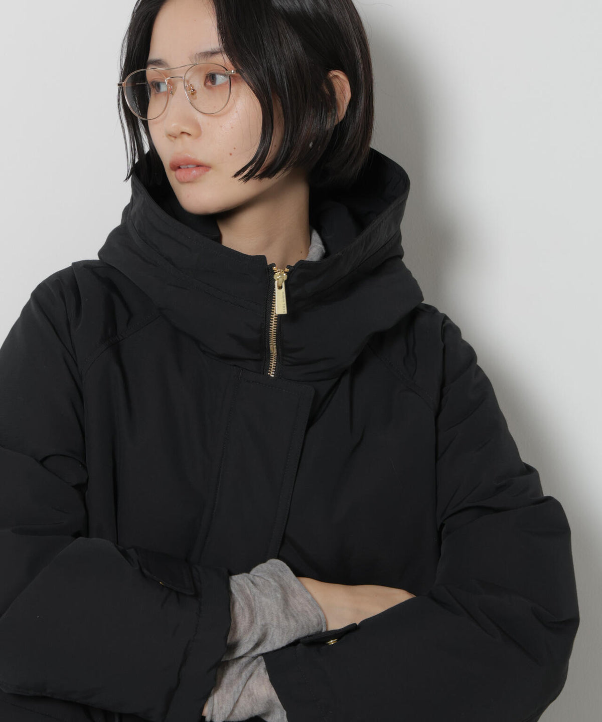「西川ダウン(R)」ウエストドロストフードダウン