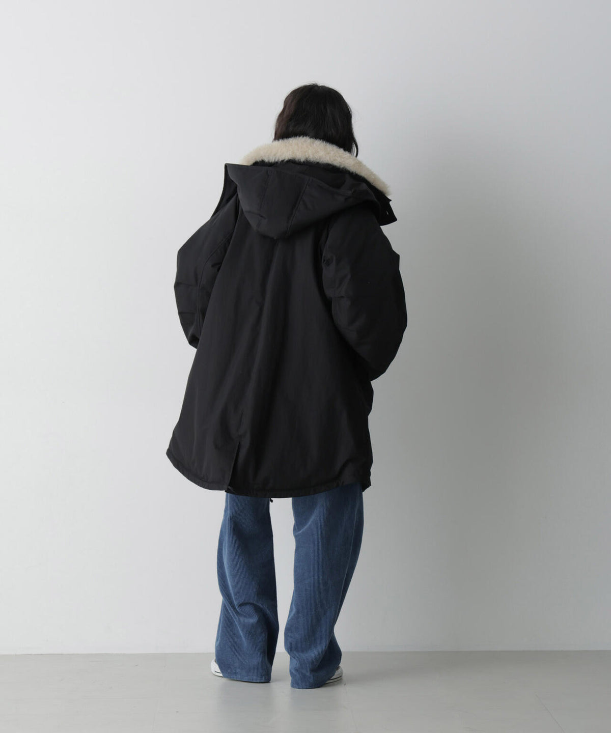 「STEVELOUR」「西川ダウン(R)」ファー付きコート