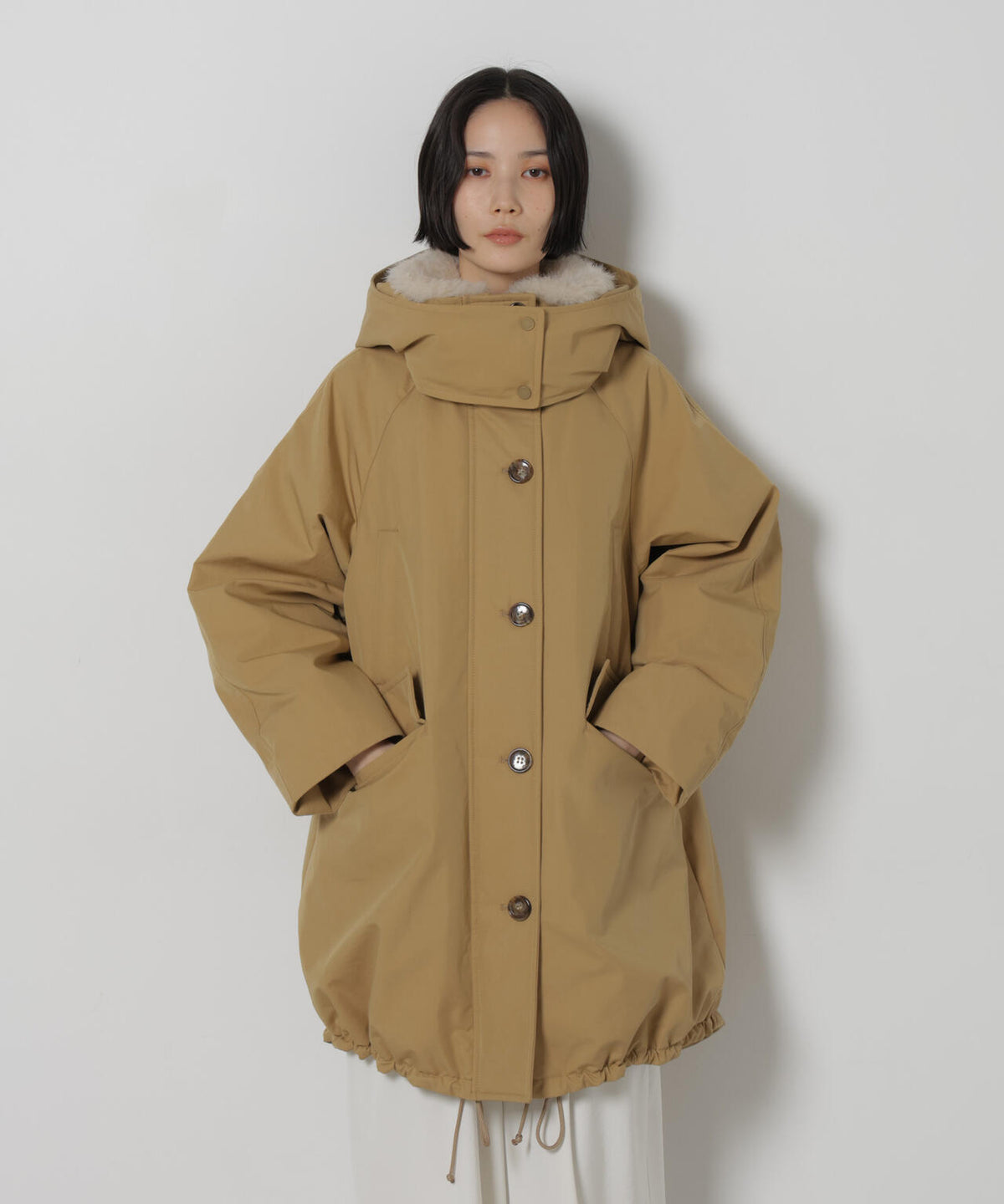 「STEVELOUR」「西川ダウン(R)」ファー付きコート