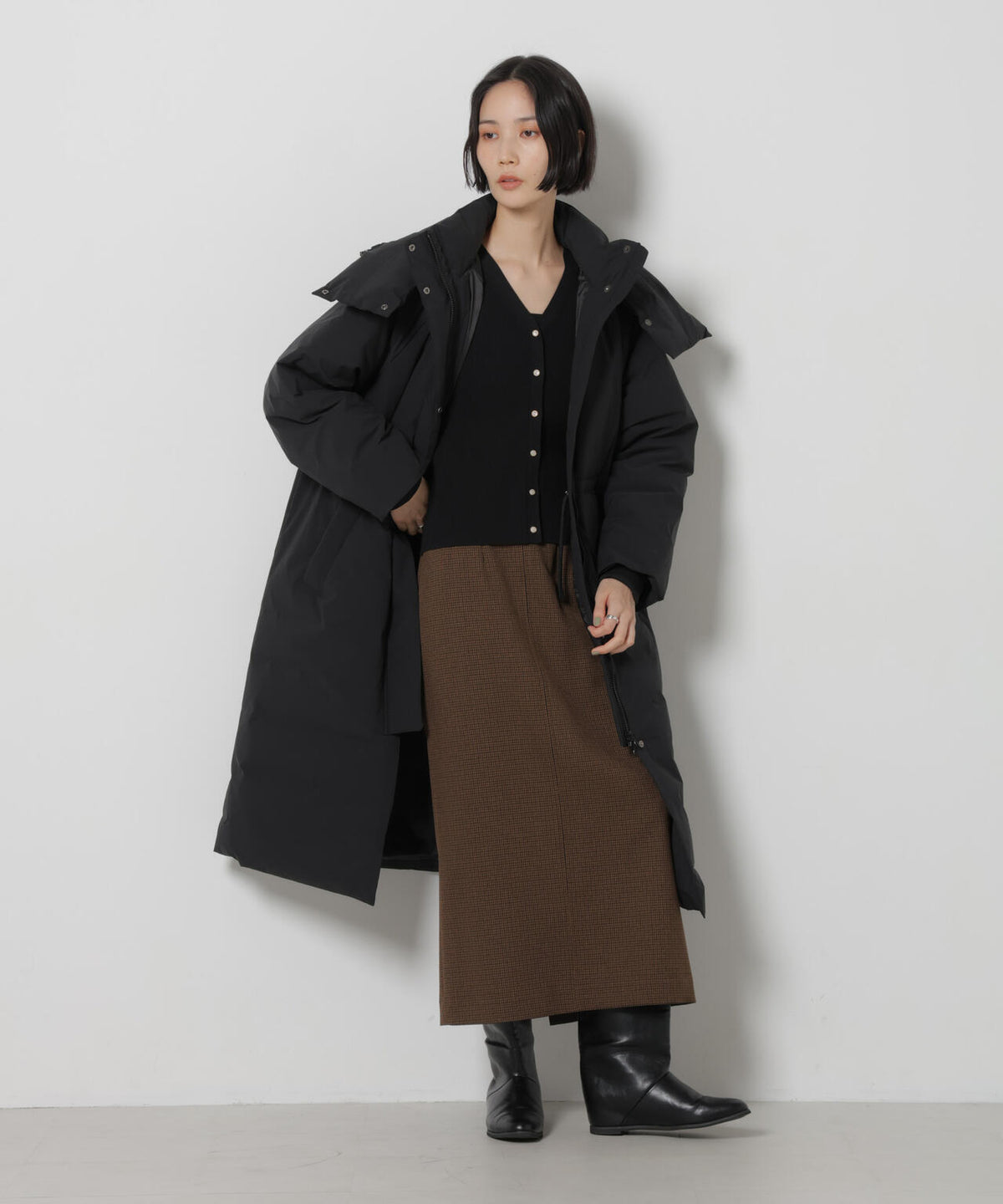 「My西川ダウン(R)」バラクラバフードロングダウン