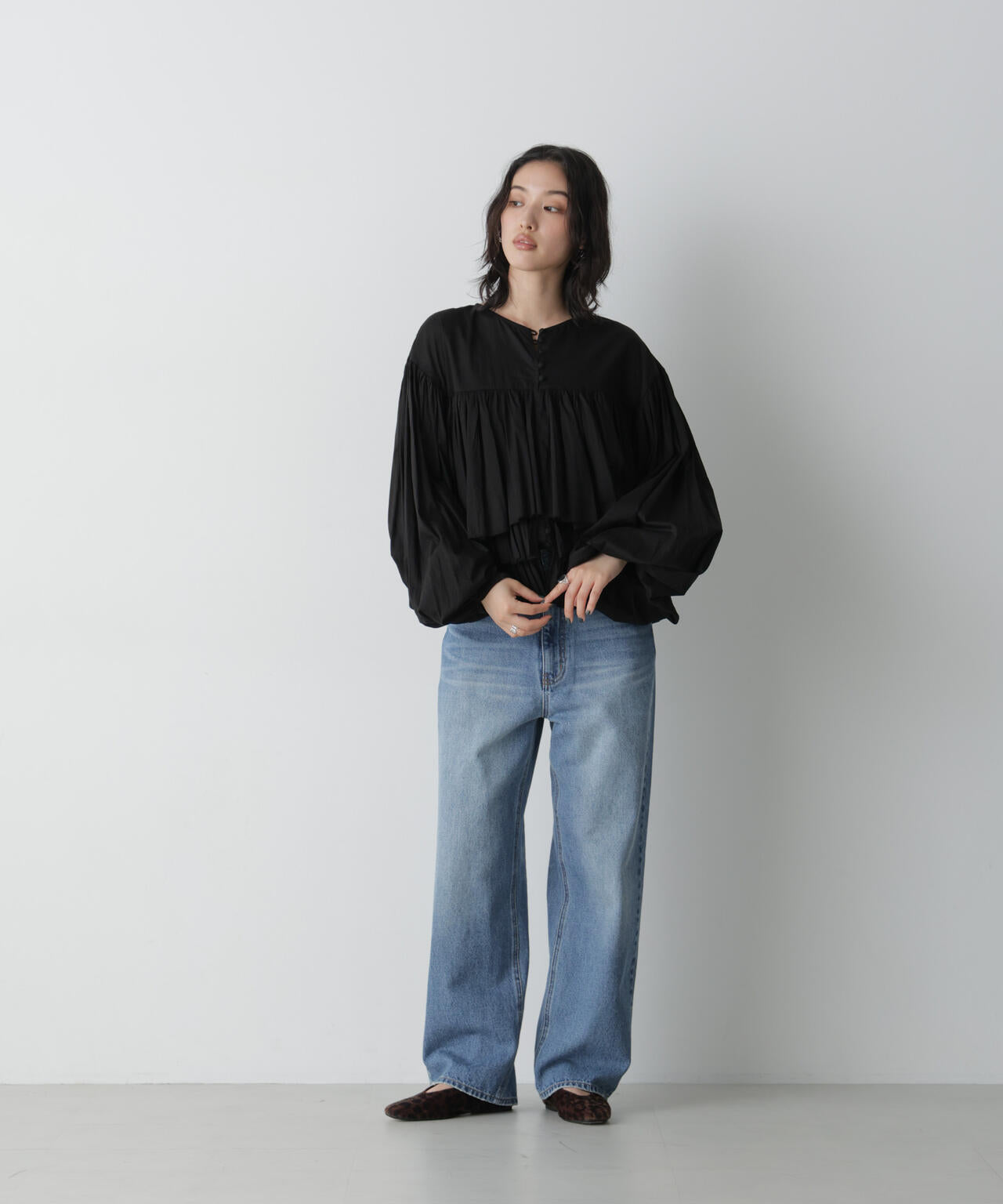 「STEVELOUR」インドコットンティアードブラウス