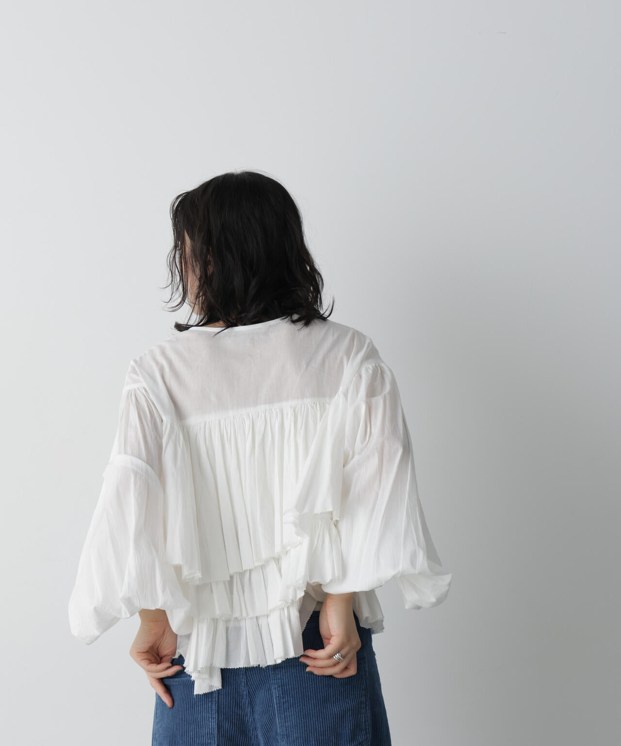 「STEVELOUR」インドコットンティアードブラウス