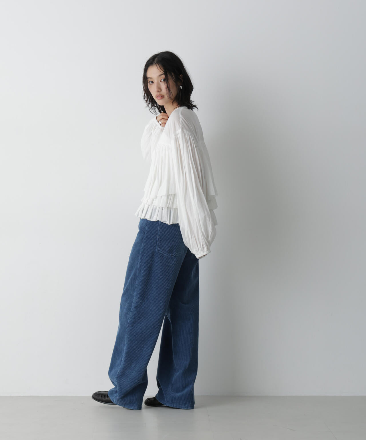 「STEVELOUR」インドコットンティアードブラウス