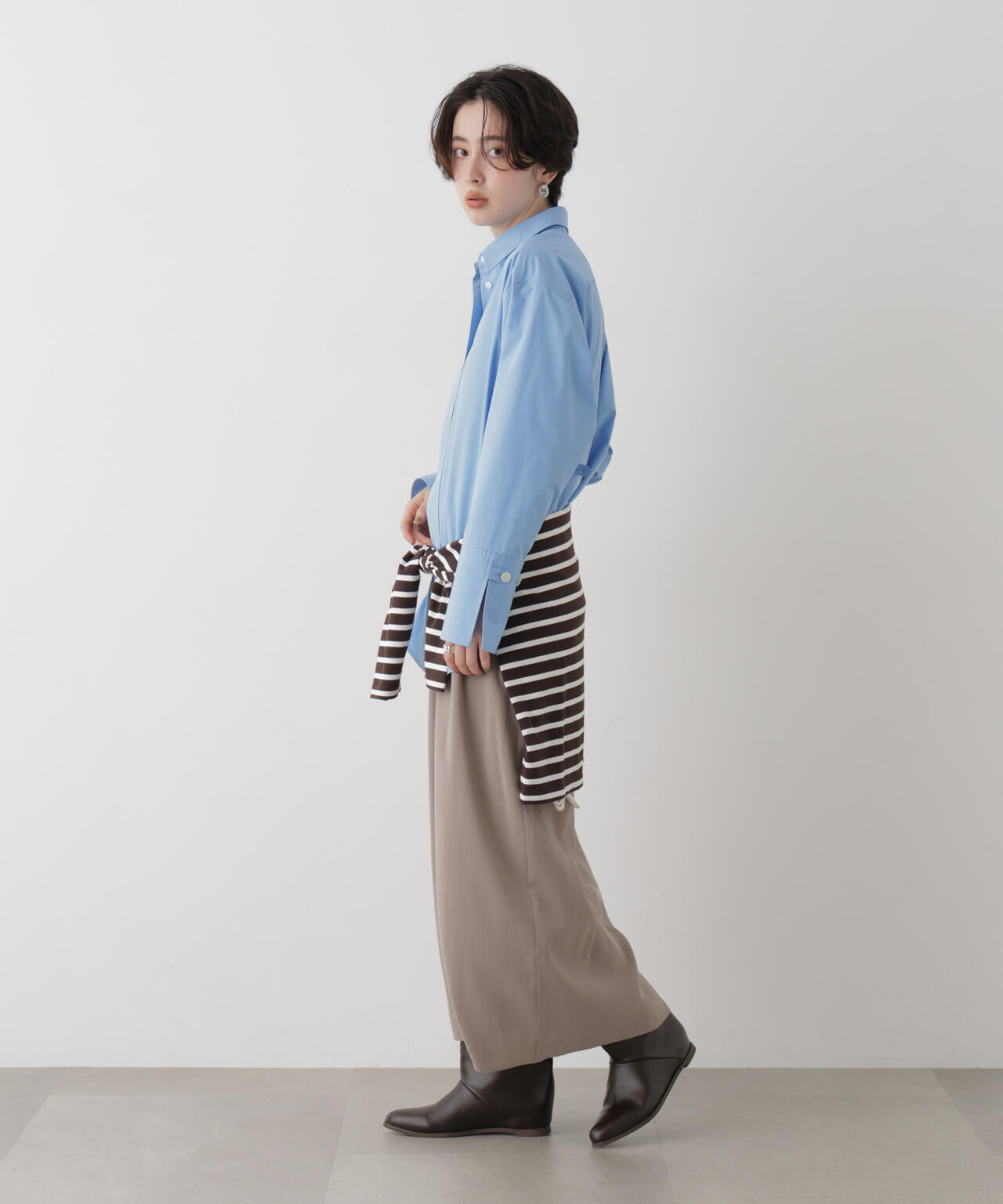 バックボタン2wayシャツ