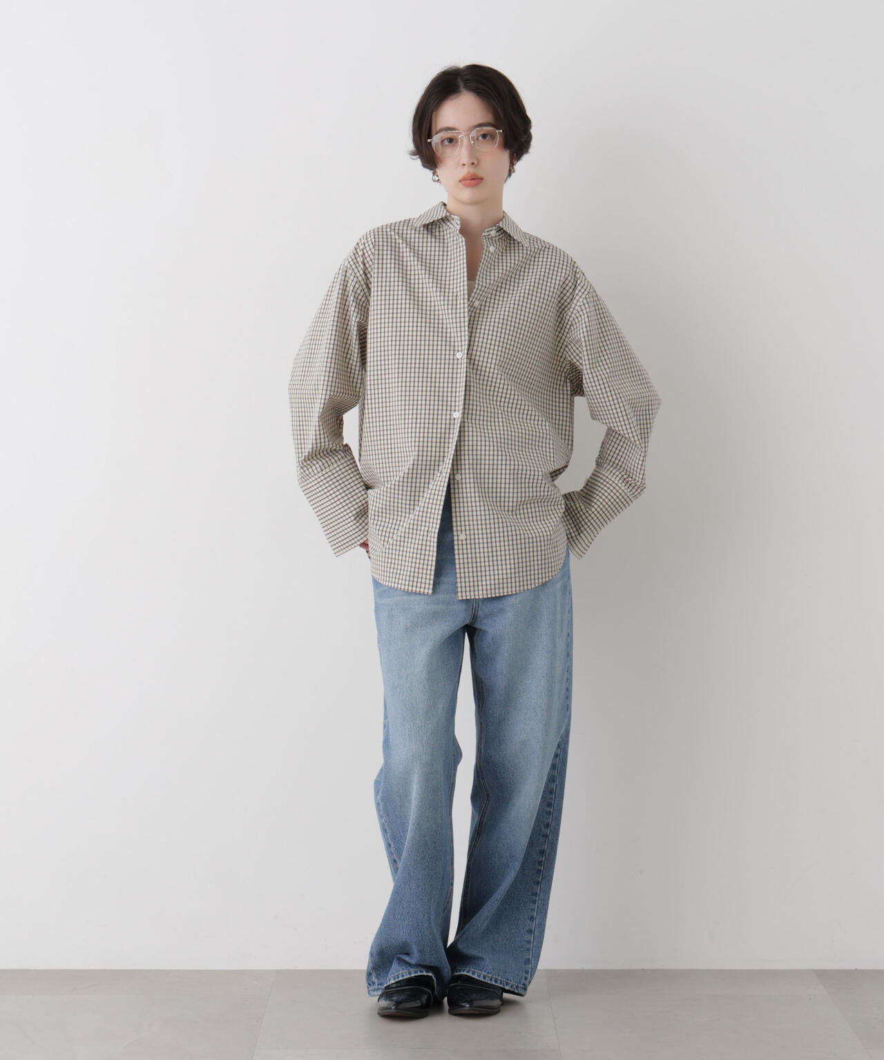 バックボタン2wayシャツ