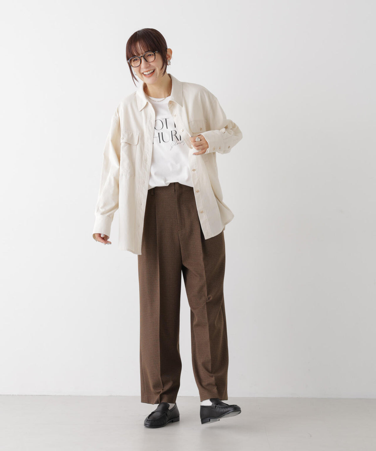 コーデュロイカシュクール2wayシャツ