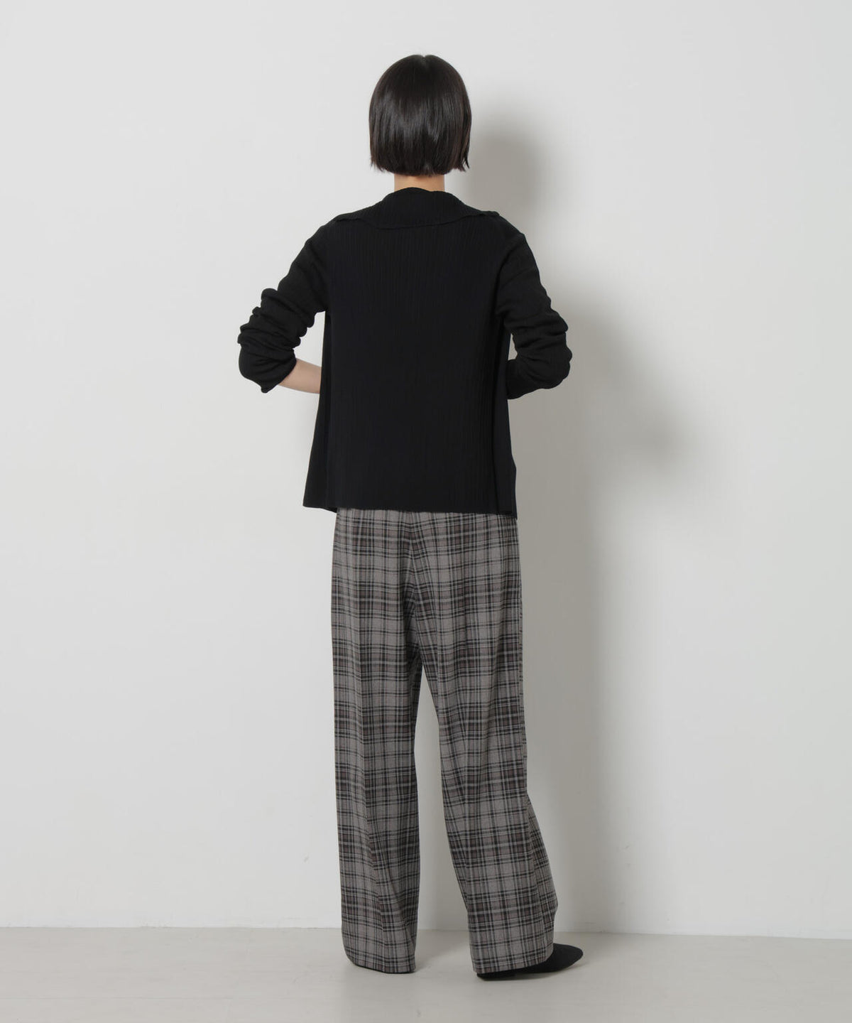 毛玉レスニット 3wayリブタートルトップス